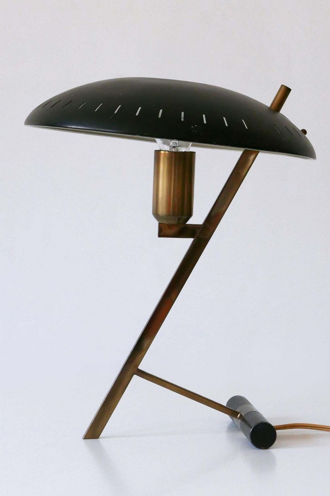 Elegant Mid Century "Decora" Or Z Table Lamp By Louis Kalff For Philips 1950s photo for sale