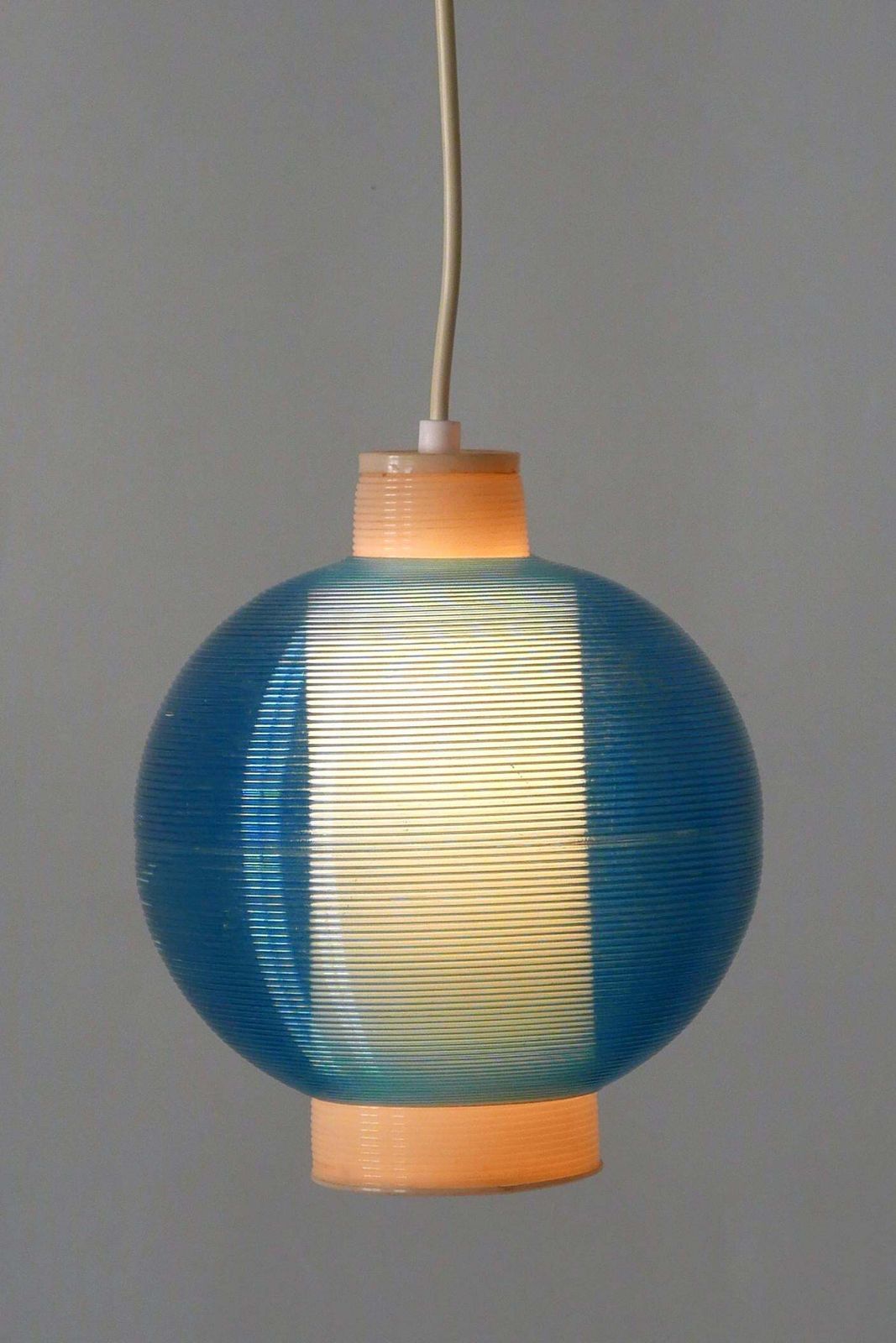 Rare Mid Century Modern Rotaflex Pendant Lamp By Yasha Heifetz USA 1960s photo vintage