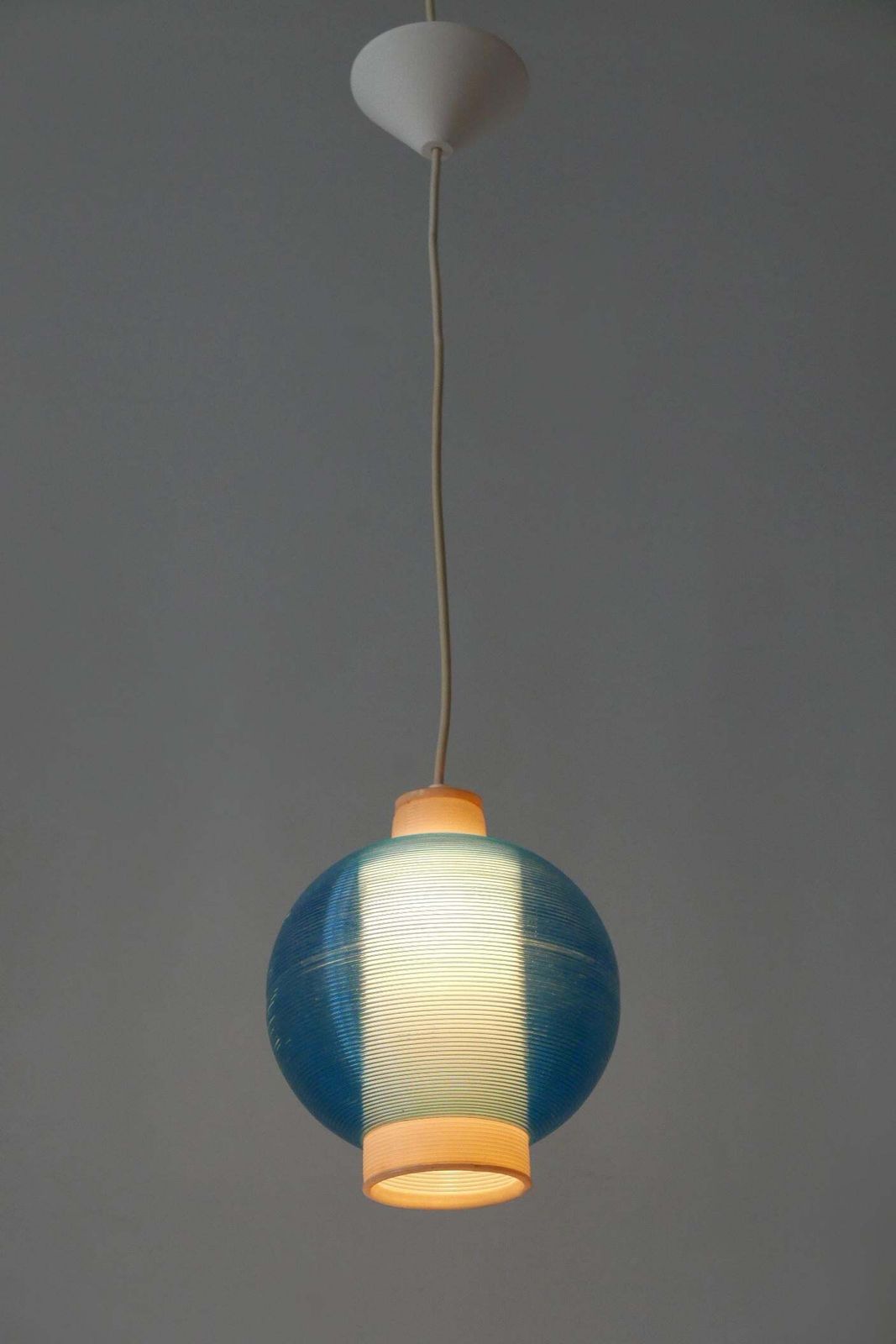 1213.0 Rare Mid Century Modern Rotaflex Pendant Lamp By Yasha Heifetz USA 1960s photo