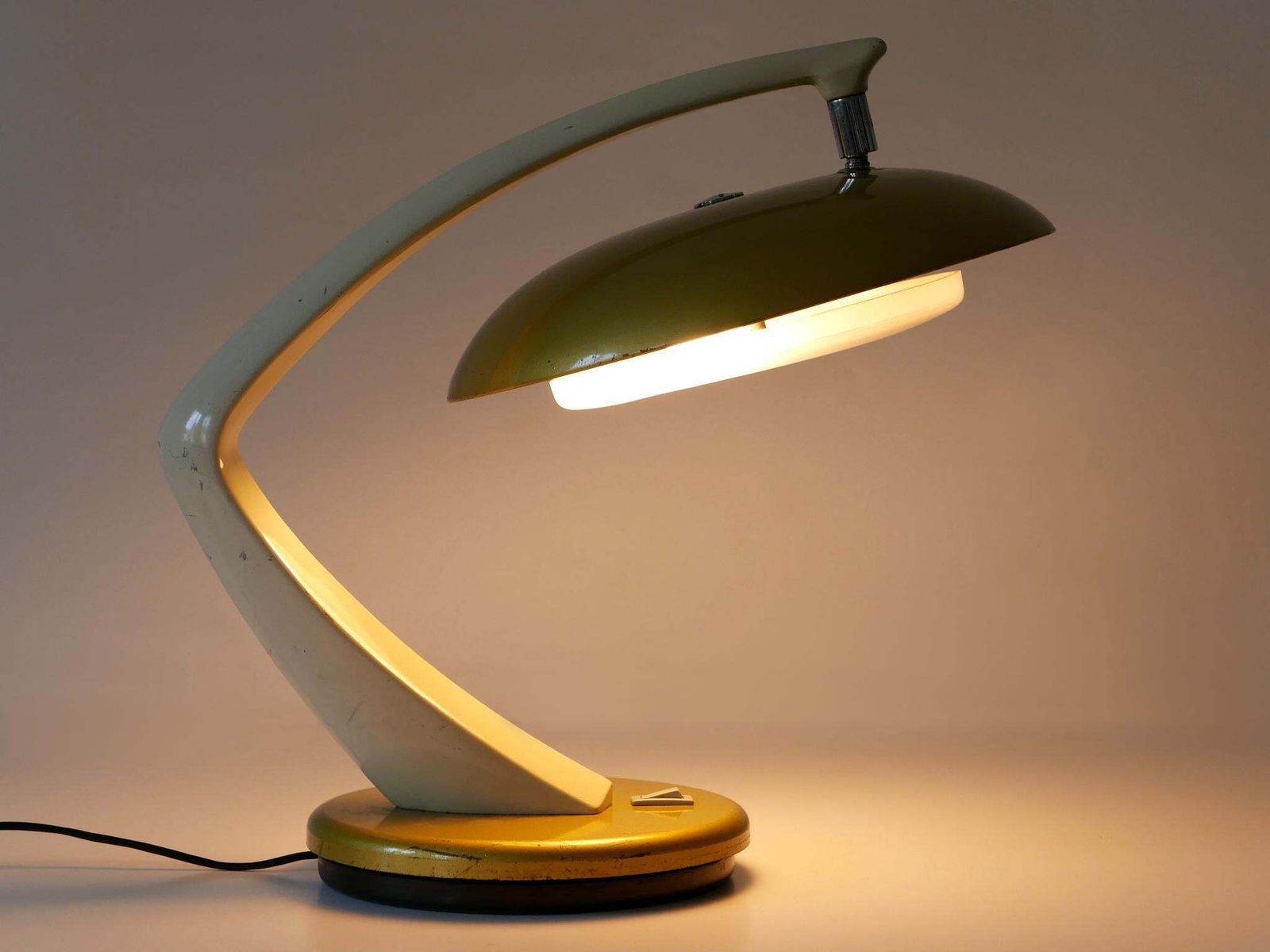 Lighting Mid Century Modern Desk Light Or Table Lamp 'Boomerang 64' By Fase Spain 1960s photo