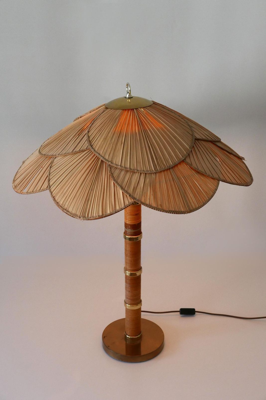 Xl Mid Century Modern Uchiwa Table Lamp Or Floor Light By Miranda Ab Sweden photo Lighting