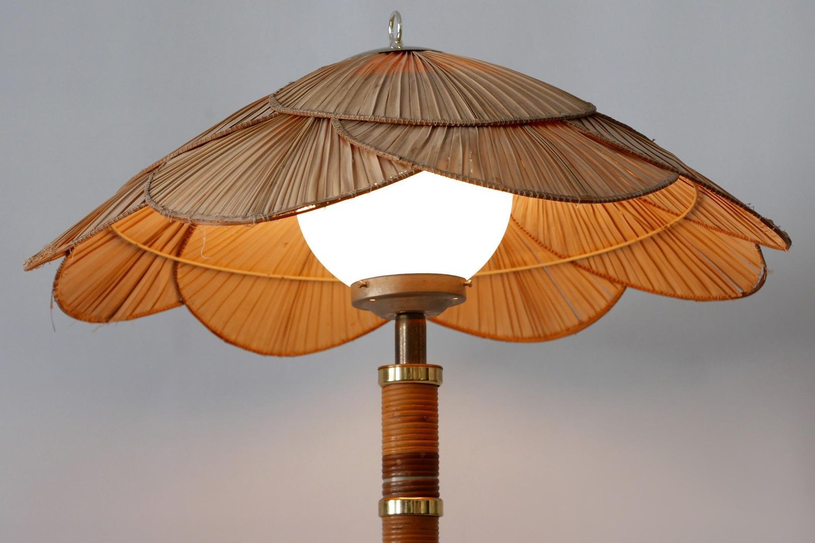 5973.0 Xl Mid Century Modern Uchiwa Table Lamp Or Floor Light By Miranda Ab Sweden photo