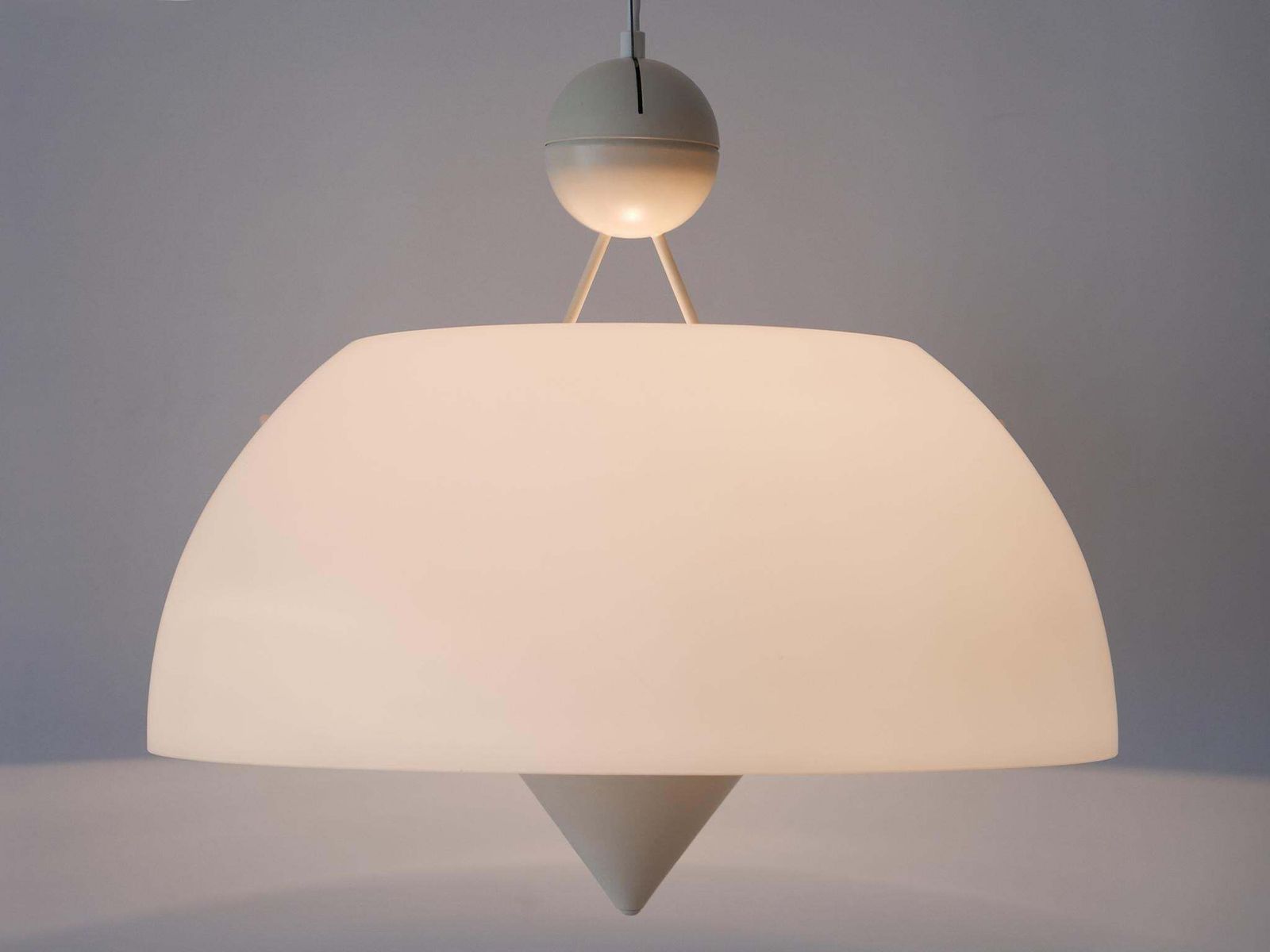 Lighting Rare & Elegant Mid Century Modern Pendant Lamp Or Hanging Light Italy 1970s photo