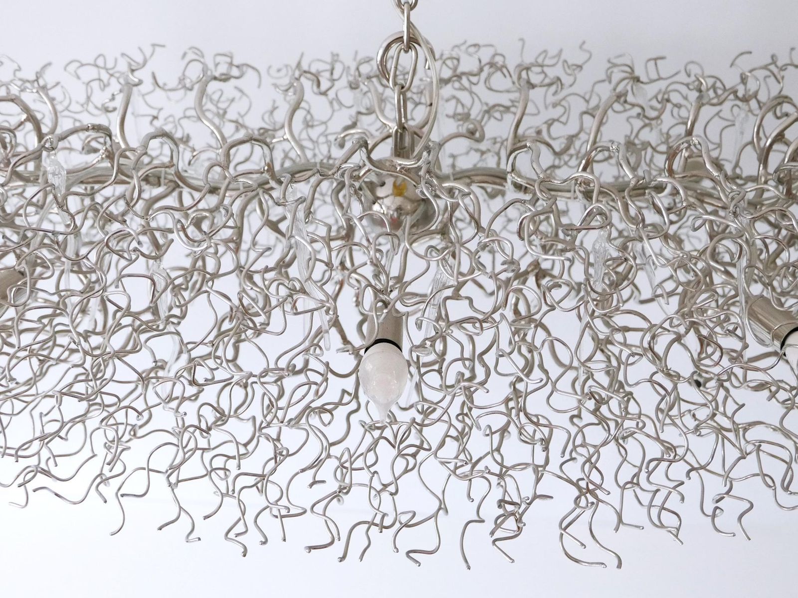 Gorgeous Xxl Brand Van Egmond Hollywood Chandelier Oval 140 Nickel Netherlands photo vintage