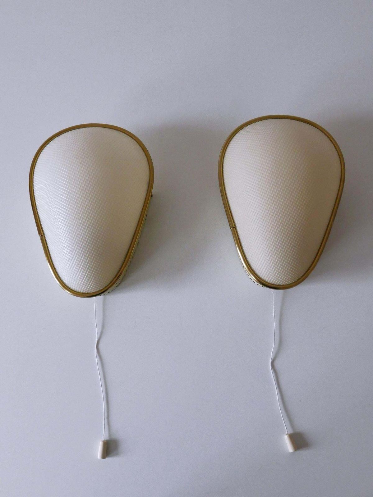 Set Of Two Rare & Elegant Mid Century Modern Sconces Or Wall Lamps Germany 1950s photo furniture