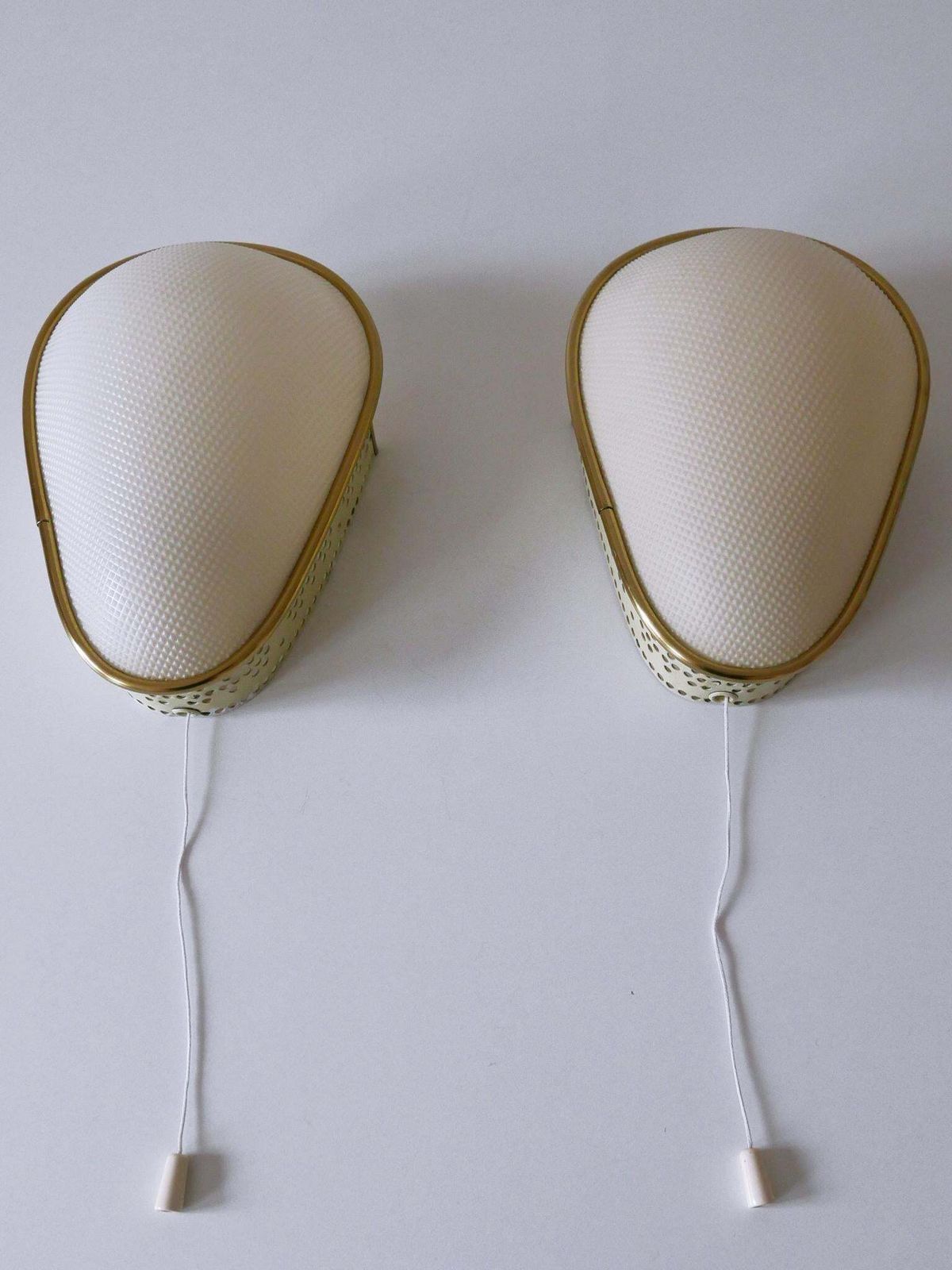 Set Of Two Rare & Elegant Mid Century Modern Sconces Or Wall Lamps Germany 1950s photo Lighting