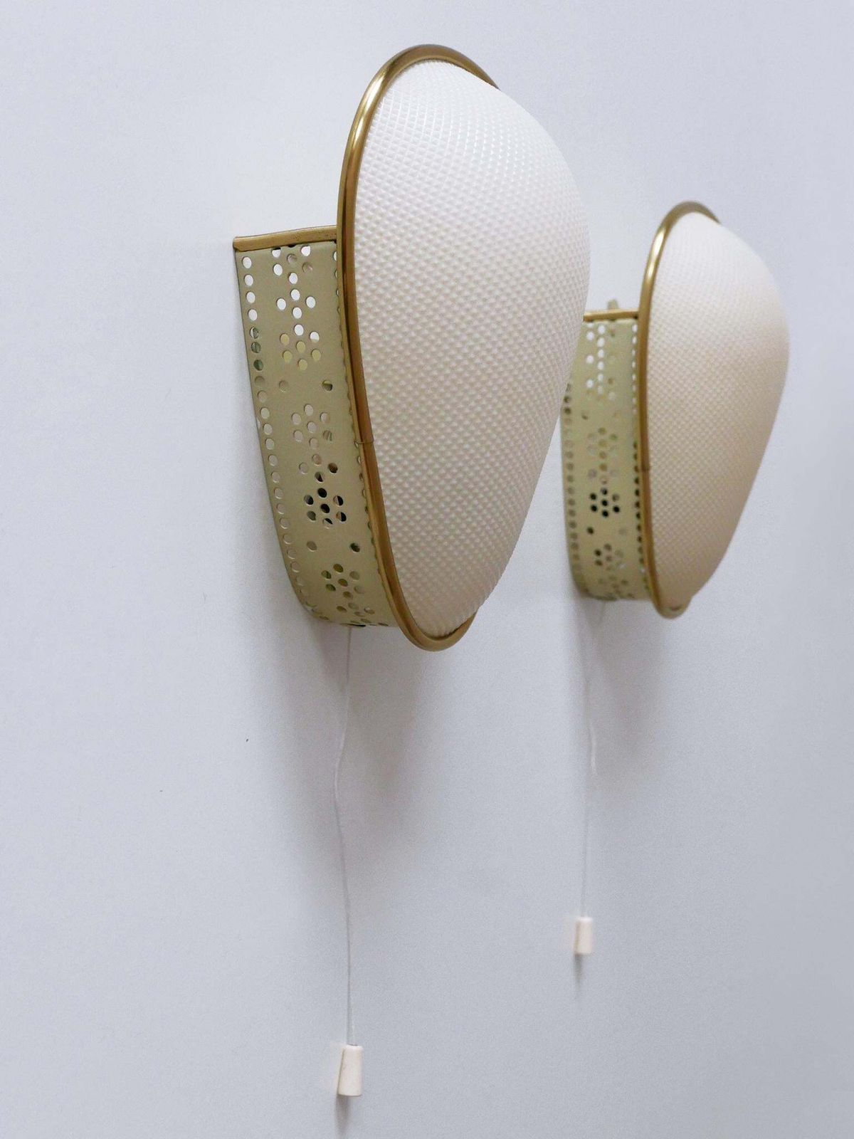 photo buy Set Of Two Rare & Elegant Mid Century Modern Sconces Or Wall Lamps Germany 1950s