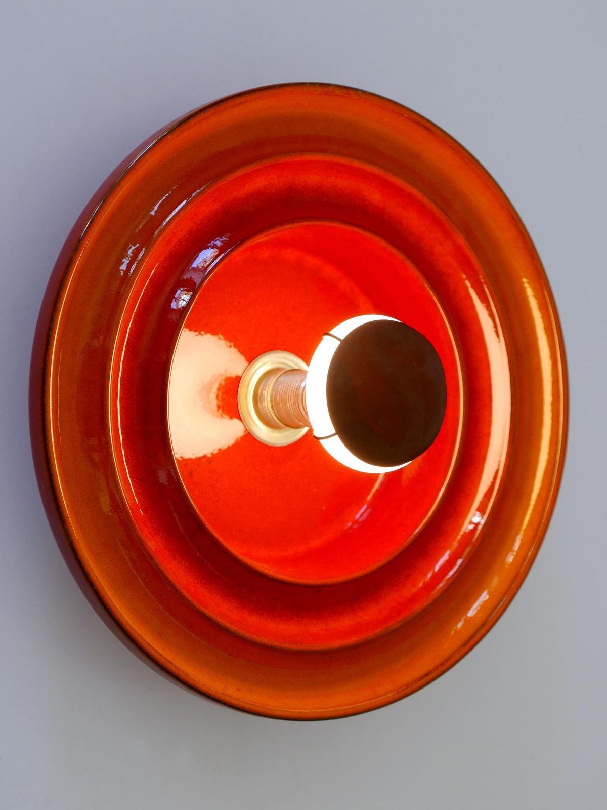 Highly Decorative Mid Century Modern Ceramic Sconce Or Wall Light Germany 1960s photo vinterior