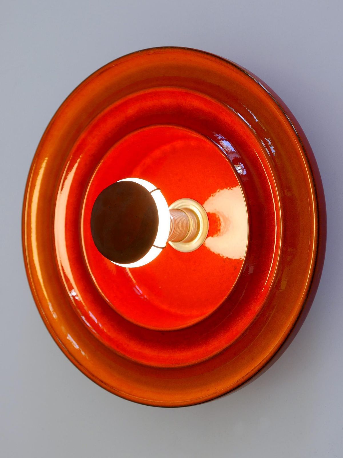 Lighting Highly Decorative Mid Century Modern Ceramic Sconce Or Wall Light Germany 1960s photo