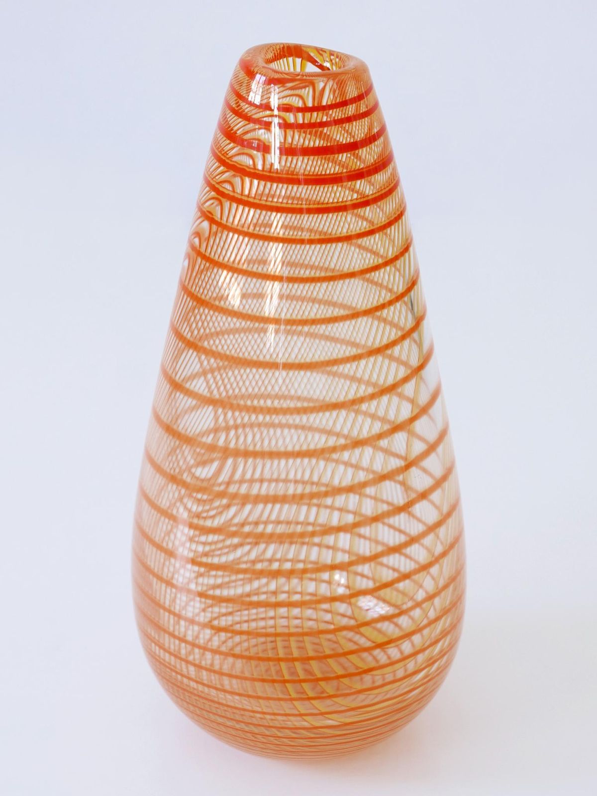 photo vinterior Signed & Limited Edition Art Glass Vase By Olle Brozén For Kosta Boda Sweden