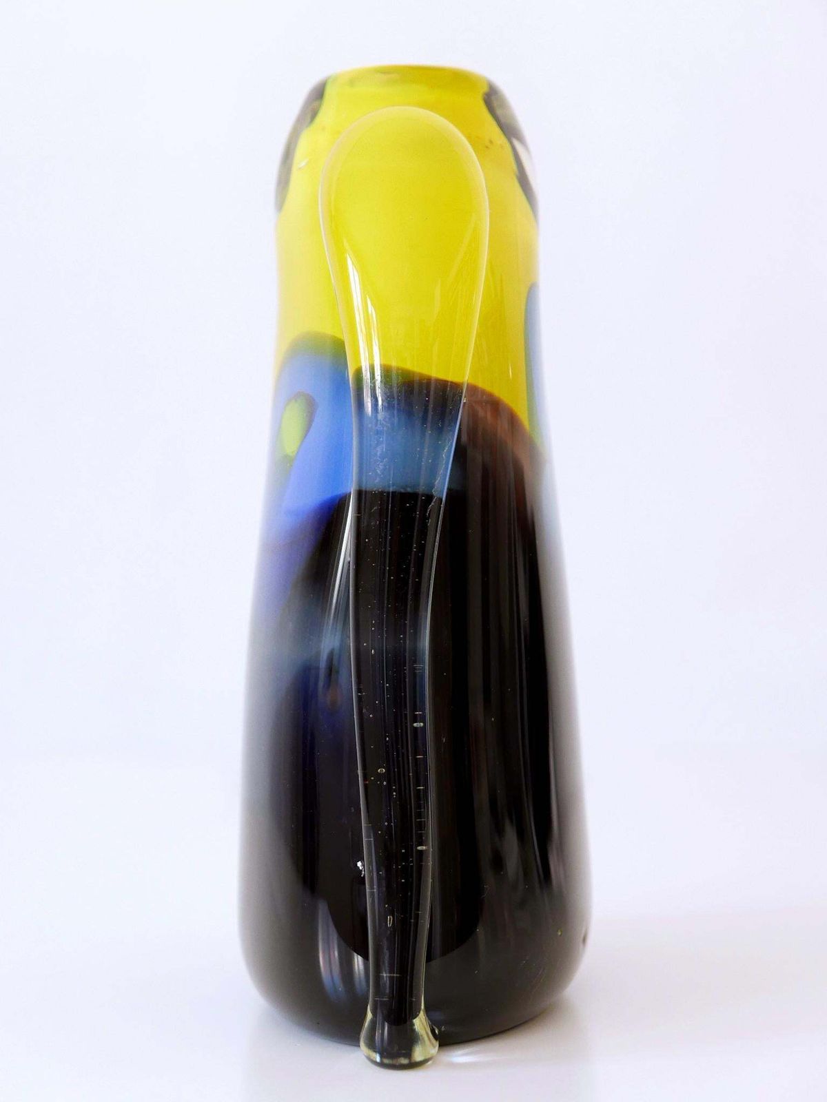 Tall And Decorative Murano Glass Vase Italy 1990s photo buy