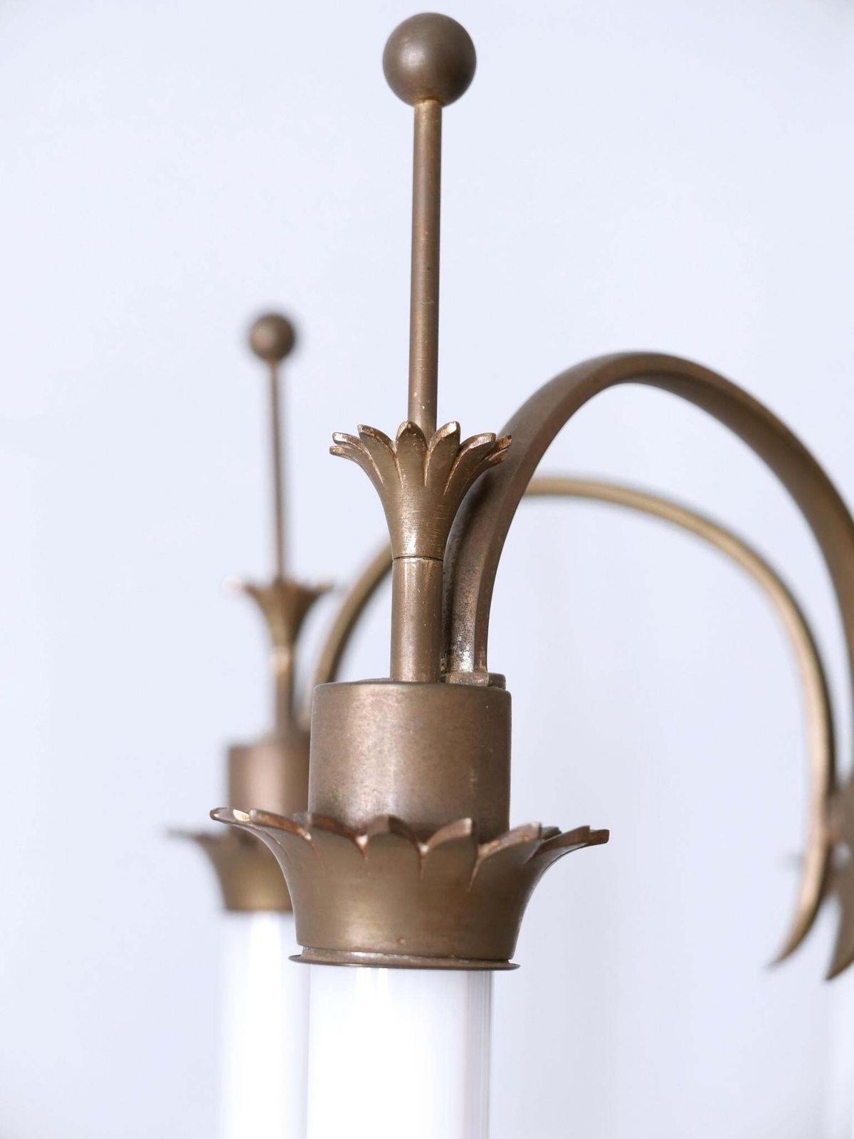 Exceptional Five Flamed Art Deco Chandelier Or Ceiling Lamp Germany 1930s photo vintage