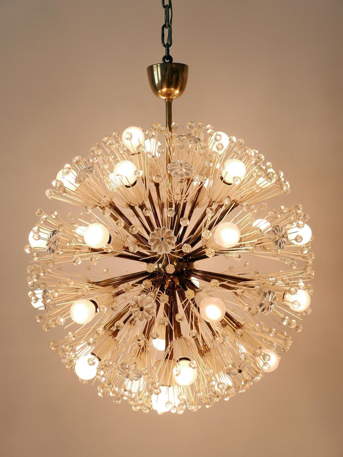 Large 33 Lights Chandelier Dandelion By Emil Stejnar For Rupert Nikoll 1950s photo furniture