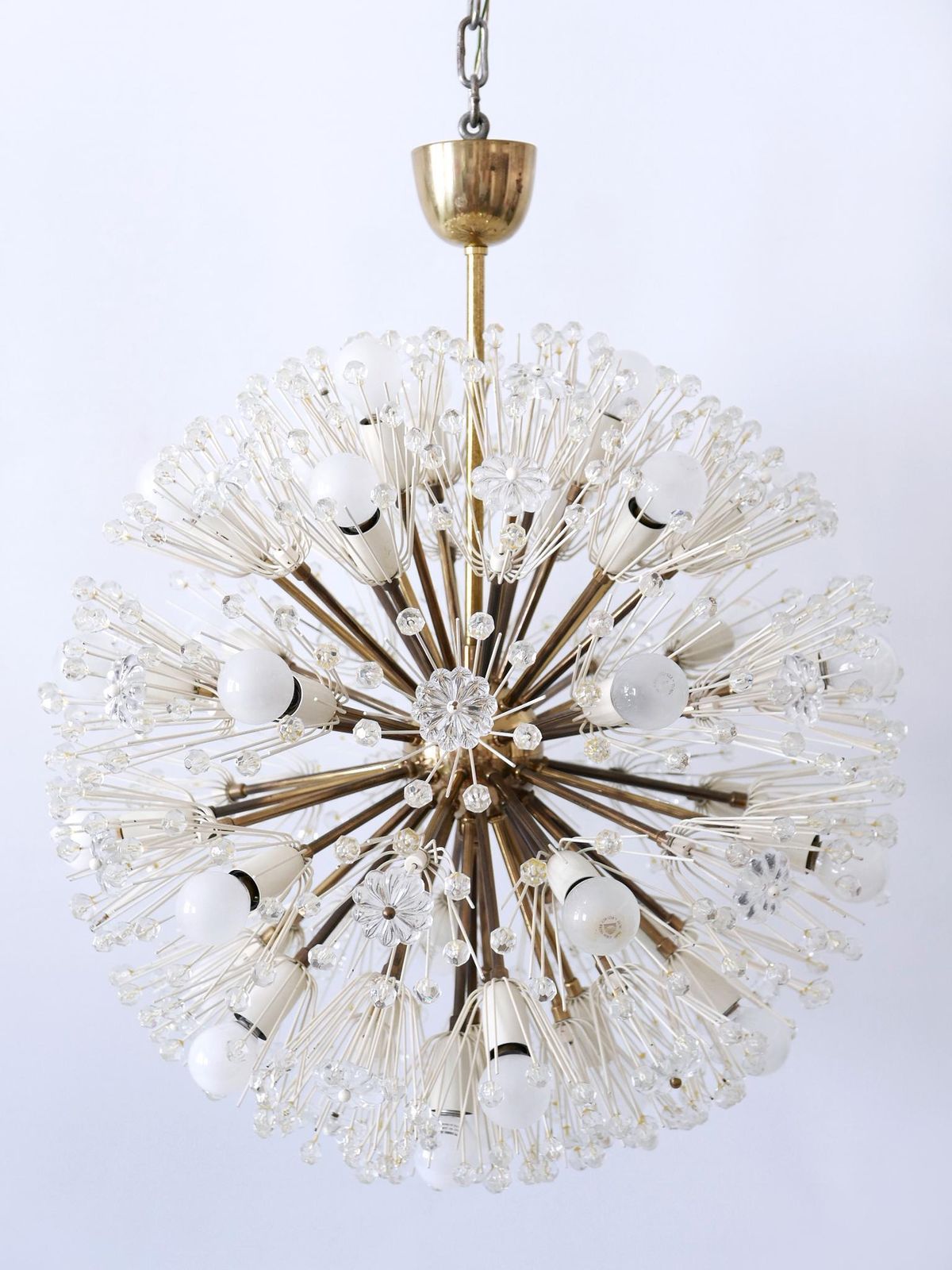 Large 33 Lights Chandelier Dandelion By Emil Stejnar For Rupert Nikoll 1950s photo for sale