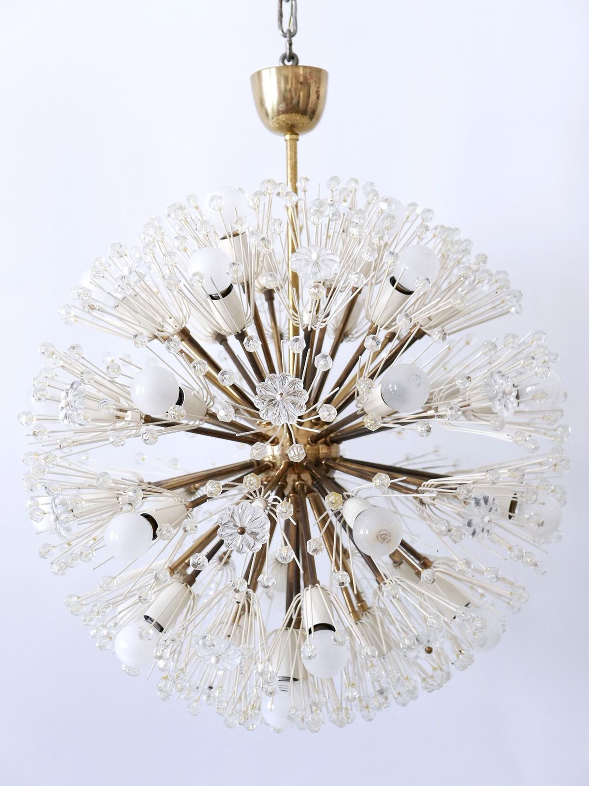 Large 33 Lights Chandelier Dandelion By Emil Stejnar For Rupert Nikoll 1950s photo buy
