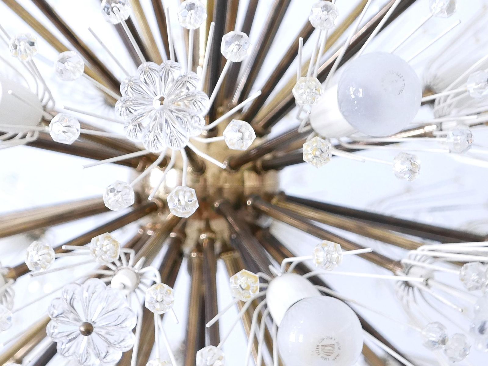 photo for sale Large 33 Lights Chandelier Dandelion By Emil Stejnar For Rupert Nikoll 1950s