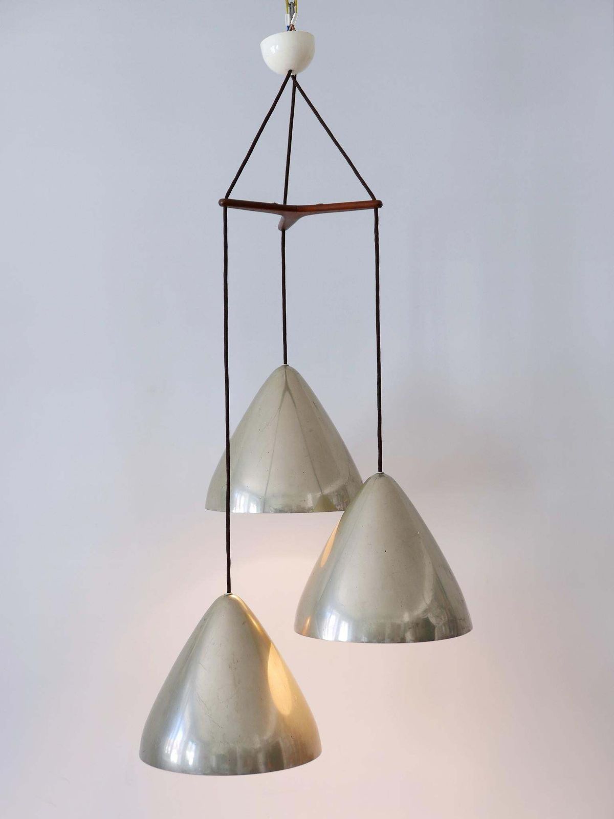 Elegant Cascading Pendant Lamp By Lisa Johansson Pape For Orno Finland 1960s photo vinterior