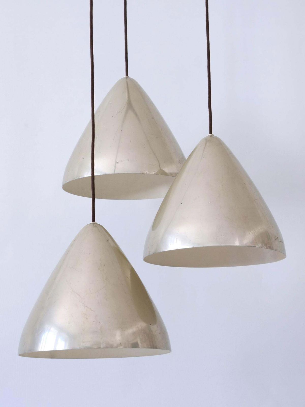 Lighting Elegant Cascading Pendant Lamp By Lisa Johansson Pape For Orno Finland 1960s photo