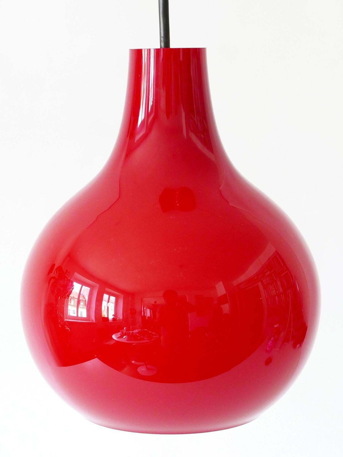 photo furniture Amazing Four Flamed Cascading Pendant Lamp By Peill & Putzler Germany 1970s