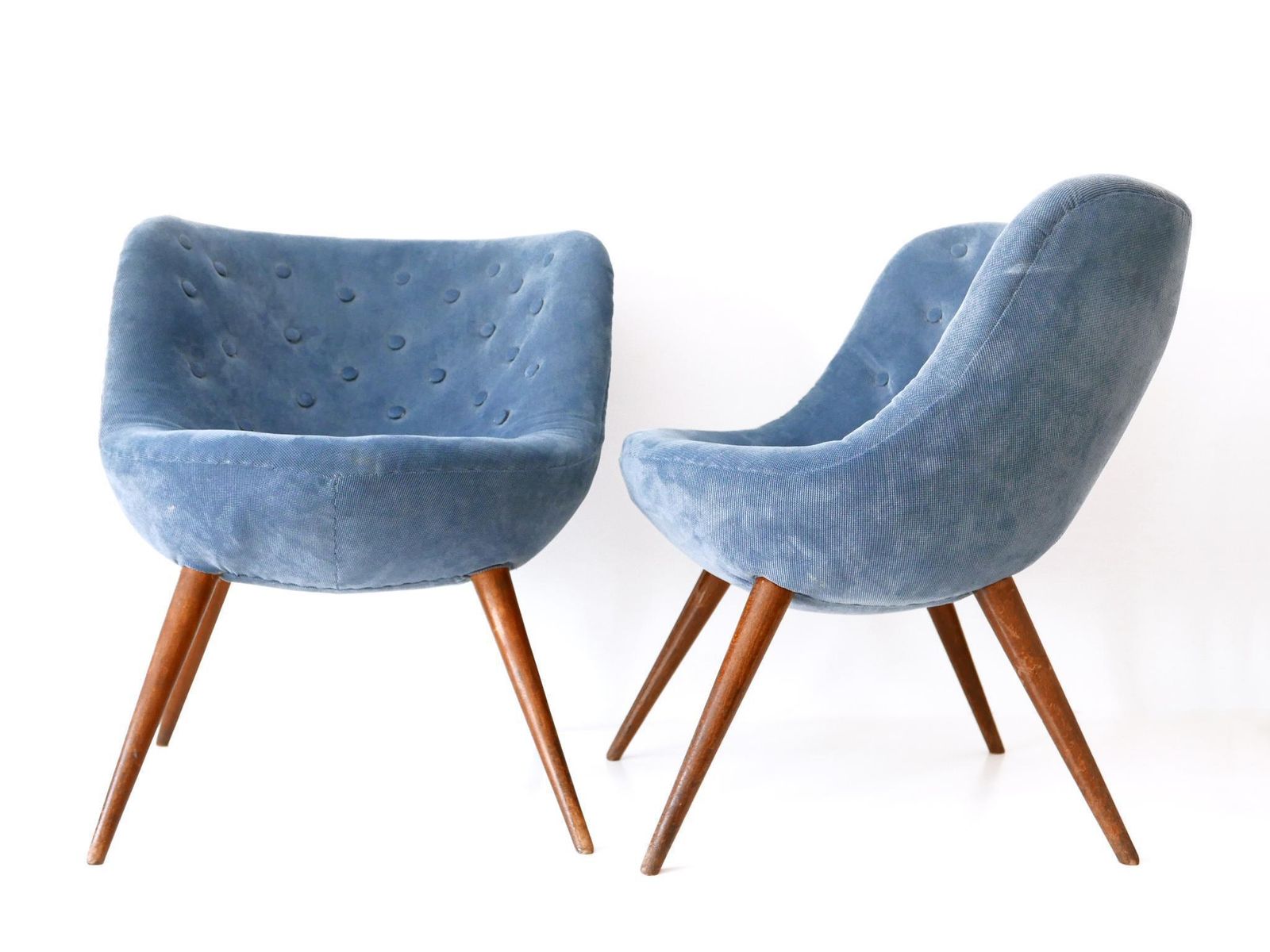 Set Of Two Rare Mid Century Easy Chairs By Fritz Neth For Correcta Germany 1950s photo furniture