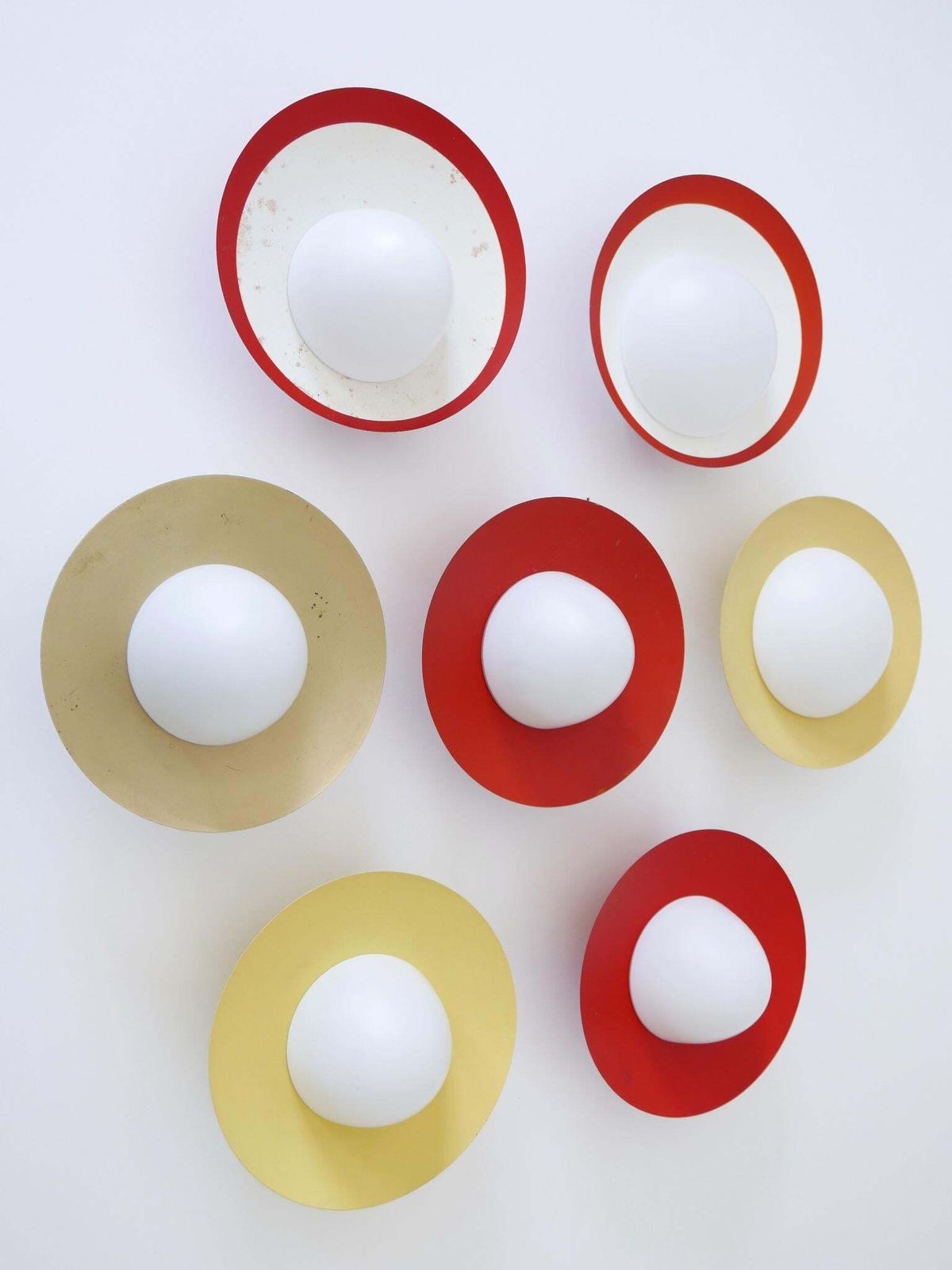 Set Of Seven Lovely Sconces Or Ceiling Fixtures By Kaiser Leuchten Germany photo furniture