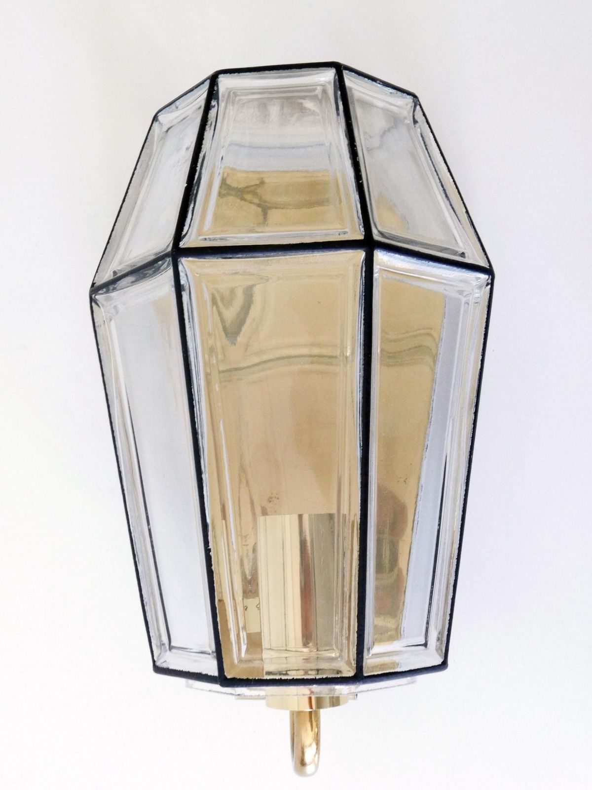 1213.0 Set Of Two Mid Century Modern Sconces Or Wall Fixtures By Glashütte Limburg photo