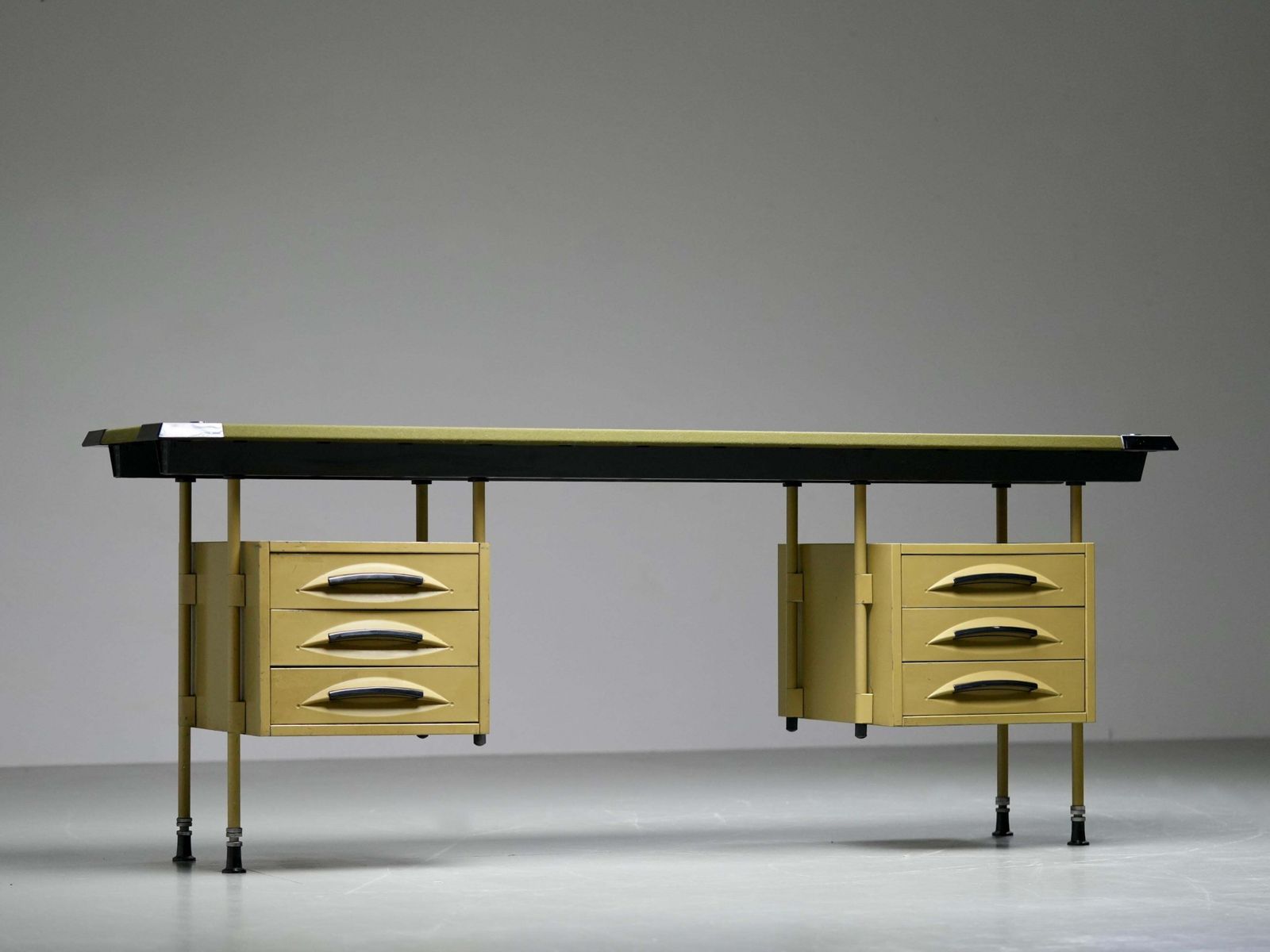 Studio Bbpr For Olivetti "Spazio" Desk With An Olive Felt Top, Italy, 1960's photo furniture
