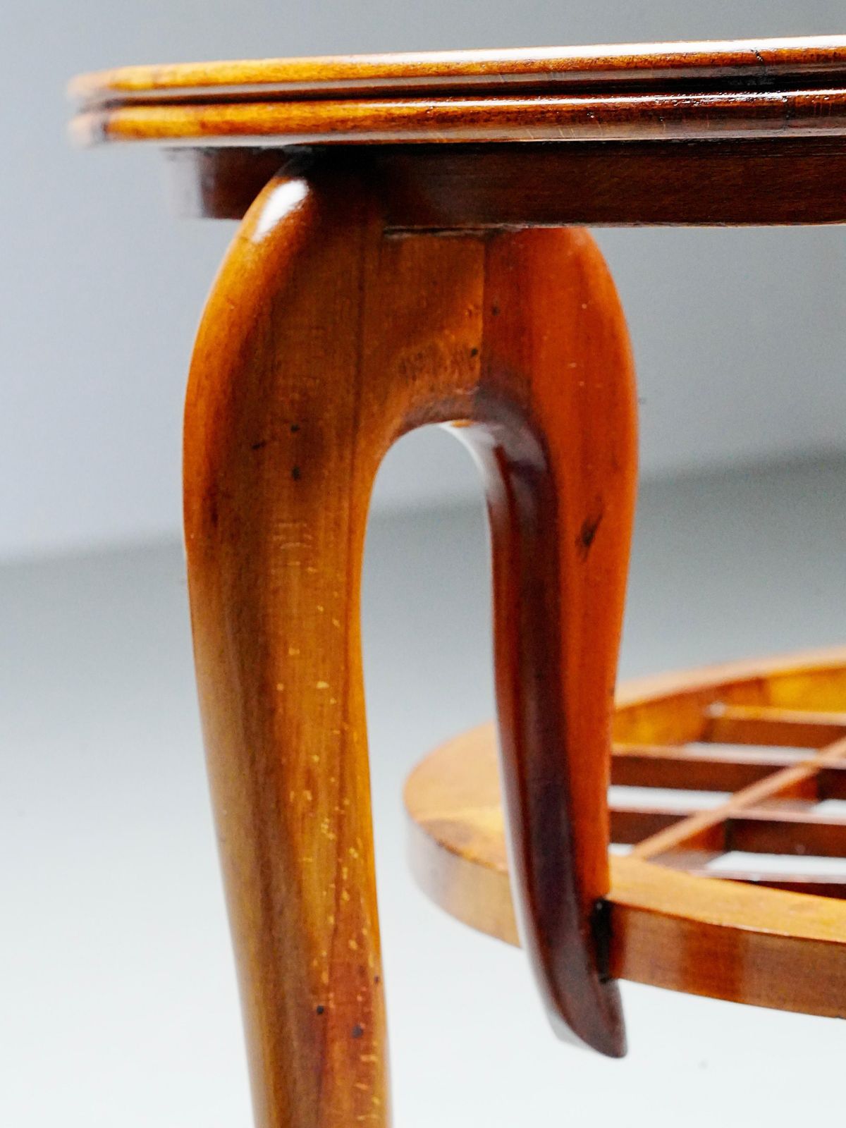 Round Coffee Table In Walnut And Glass, Italy, 1950's photo vinterior