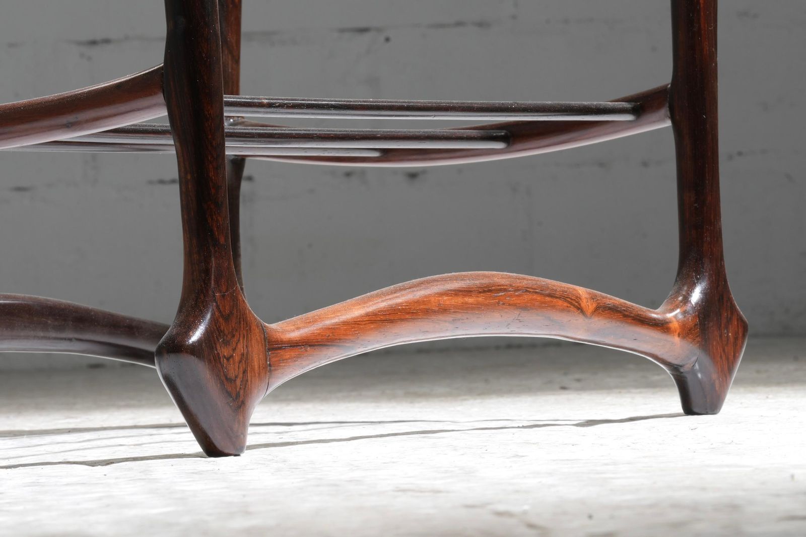 2908.0 Side Table By Giuseppi Scapinelli, In Wood And Glass, Brazil, 1950's photo