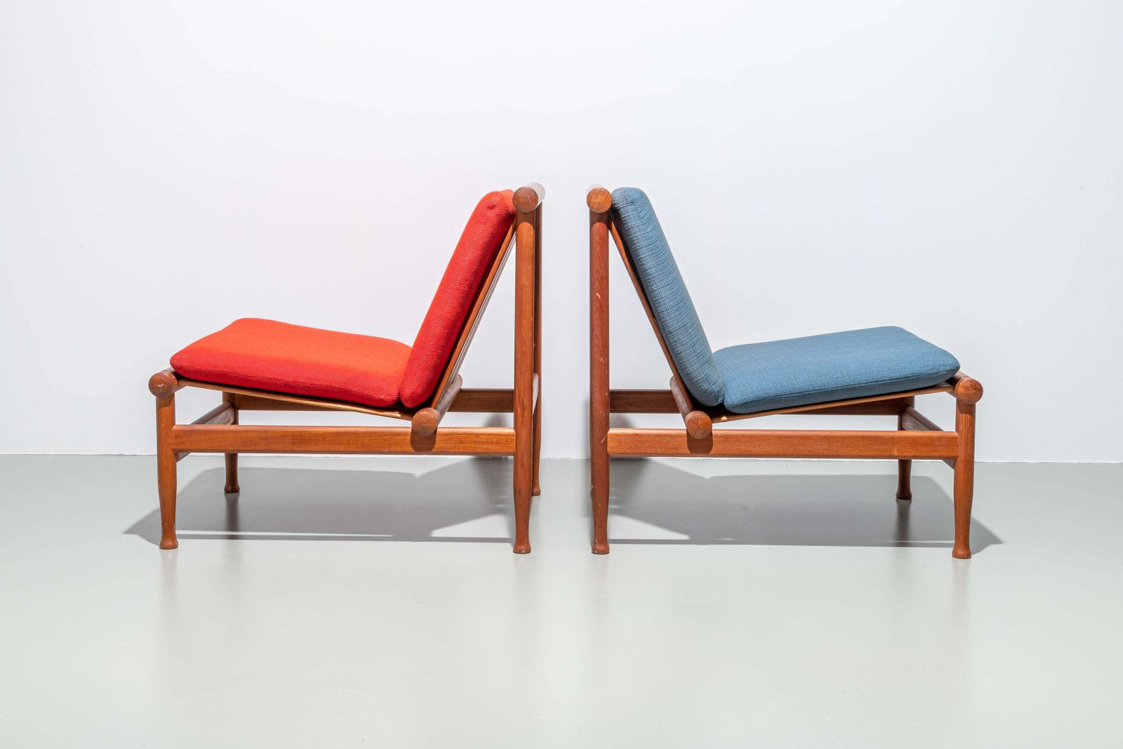 Set Van 2 Lounge Stoelen Van Kai Lyngfeld Larsen In Teakhout, Denemarken, Ca. Jaren 1960 photo 4280.0