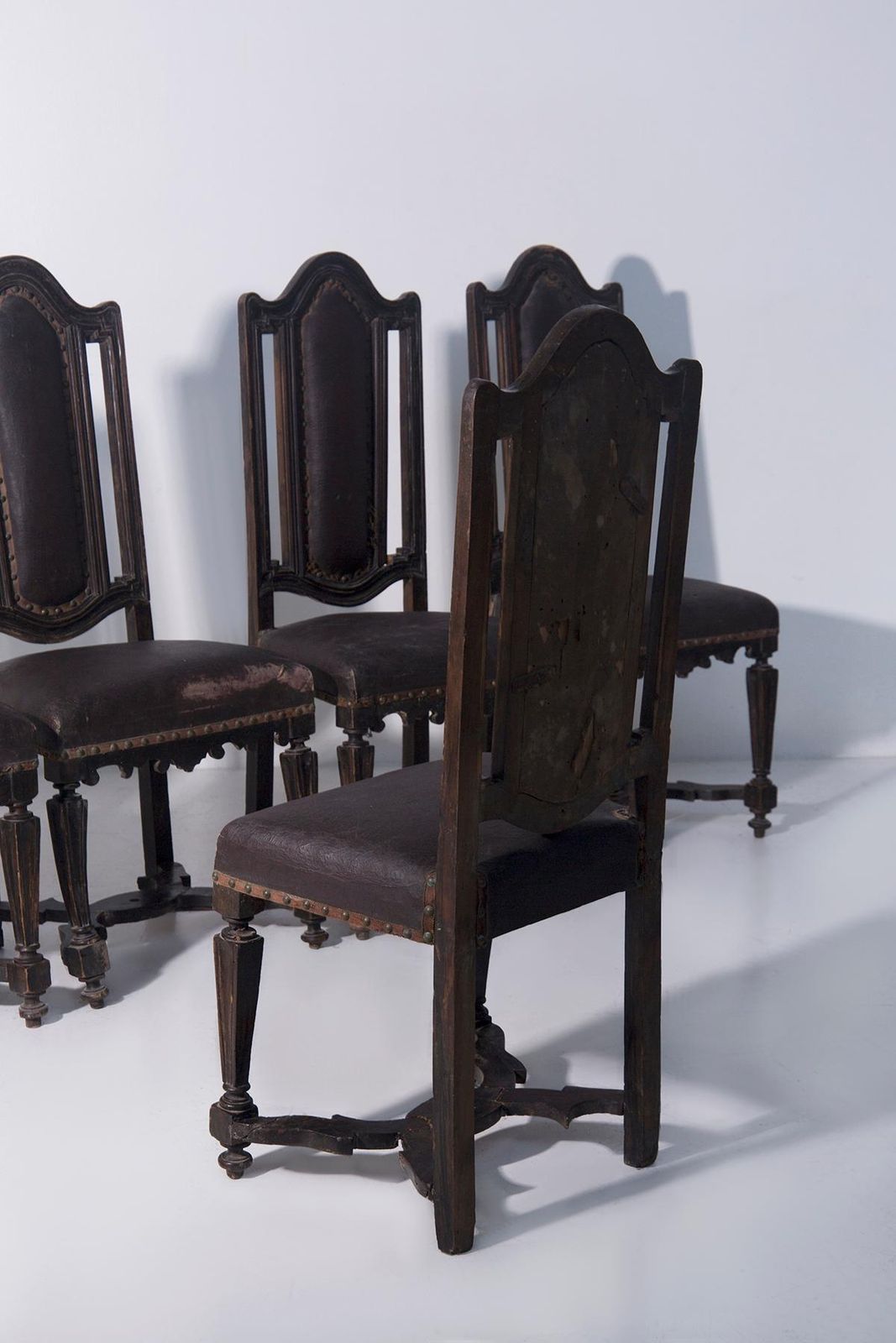 Set Of Six Antique Italian 17th 18th Century Rocchetto Chairs photo furniture