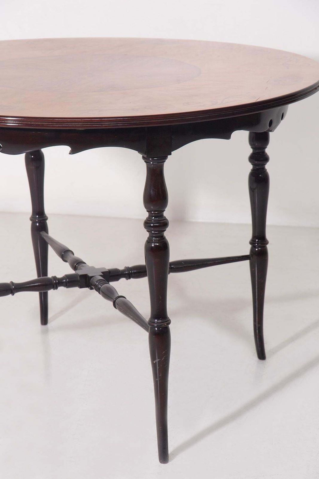 Elegant Italian Chiavarino Table With Inlaid Wood Or Grand Foyer photo buy