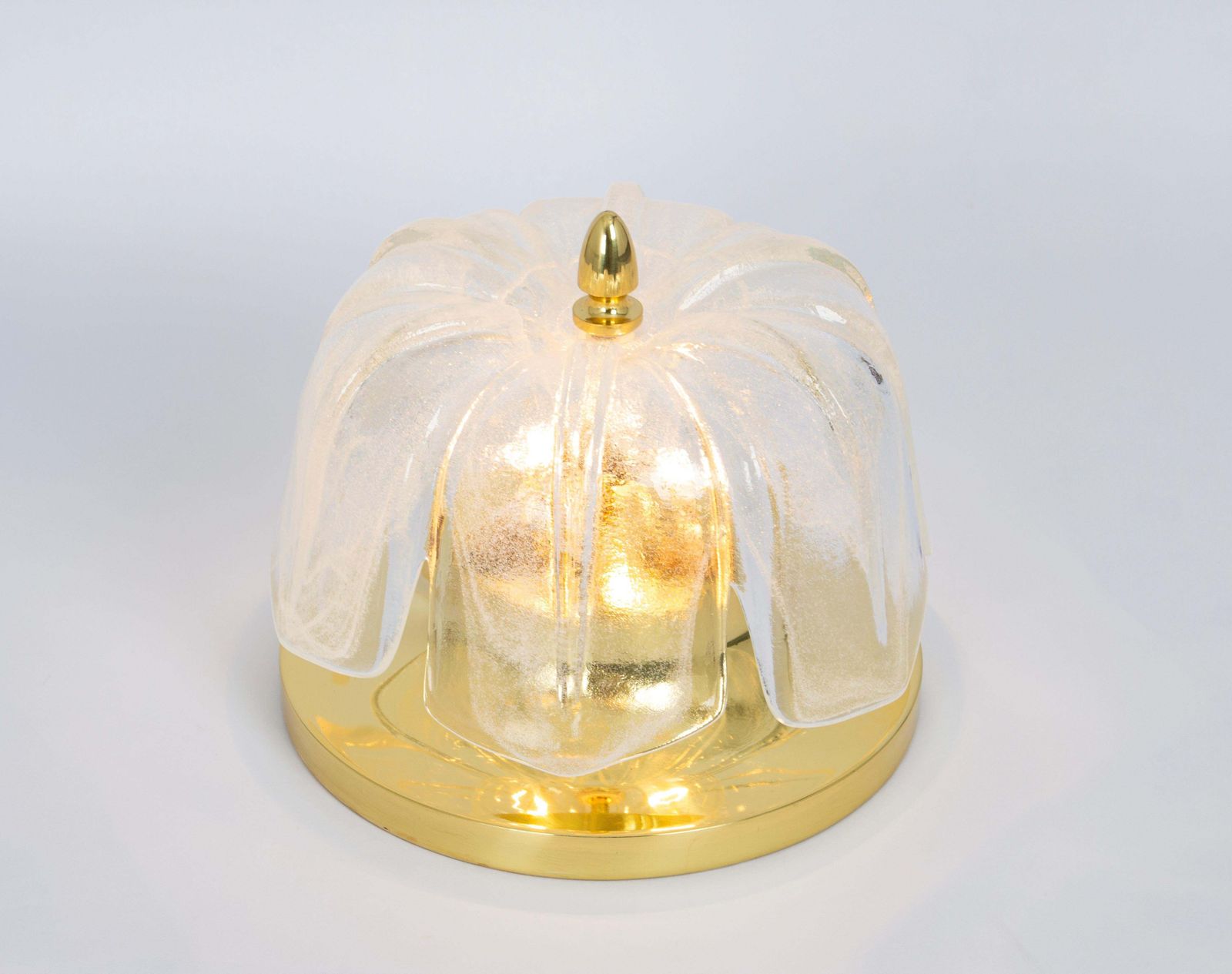 Large Round Murano Glass Flush Mount By Limburg, Germany, 1970s photo for sale