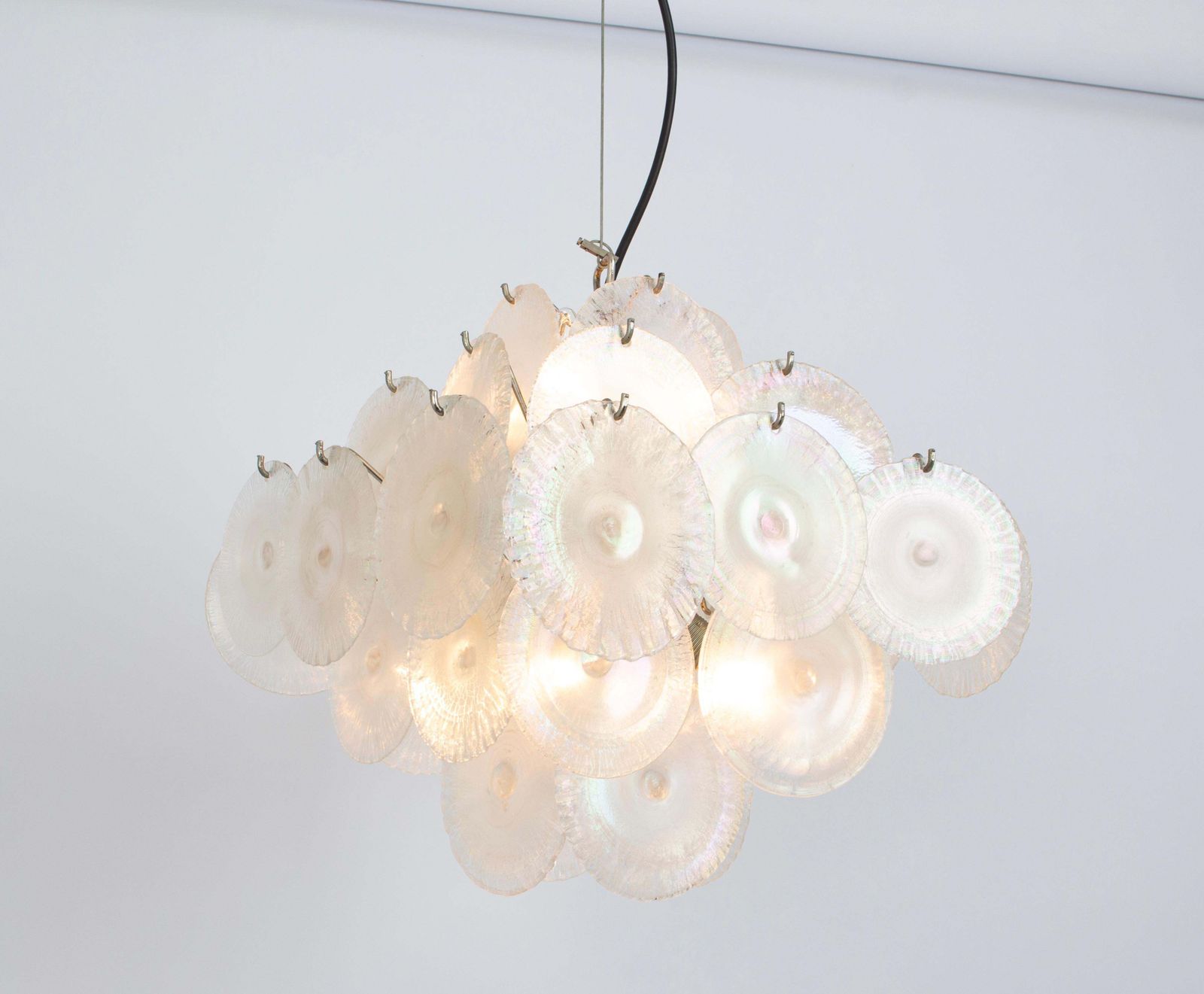 Lighting Vistosi Disc Murano Glass Disc Chandelier By Mazzega , Italy, 1960s photo