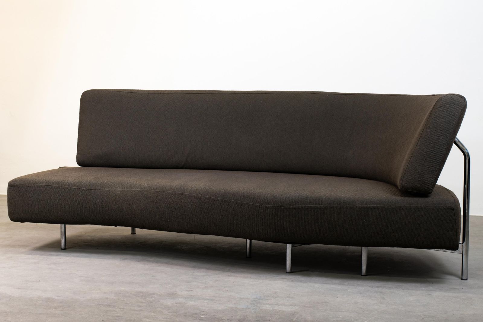 Francesco Binfaré Shark Sofa In Metal And Dark Brown Fabric By Edra Italy photo Furniture