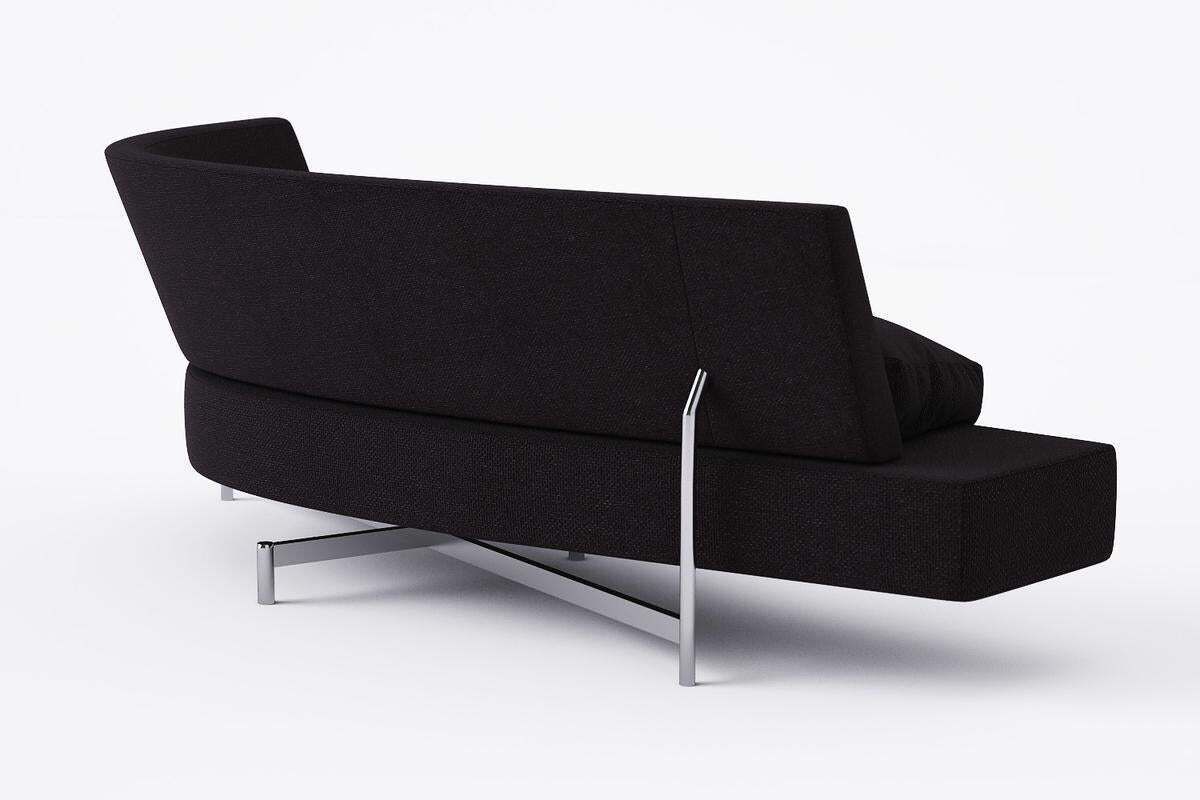 Francesco Binfaré Shark Sofa In Metal And Dark Brown Fabric By Edra Italy photo vintage