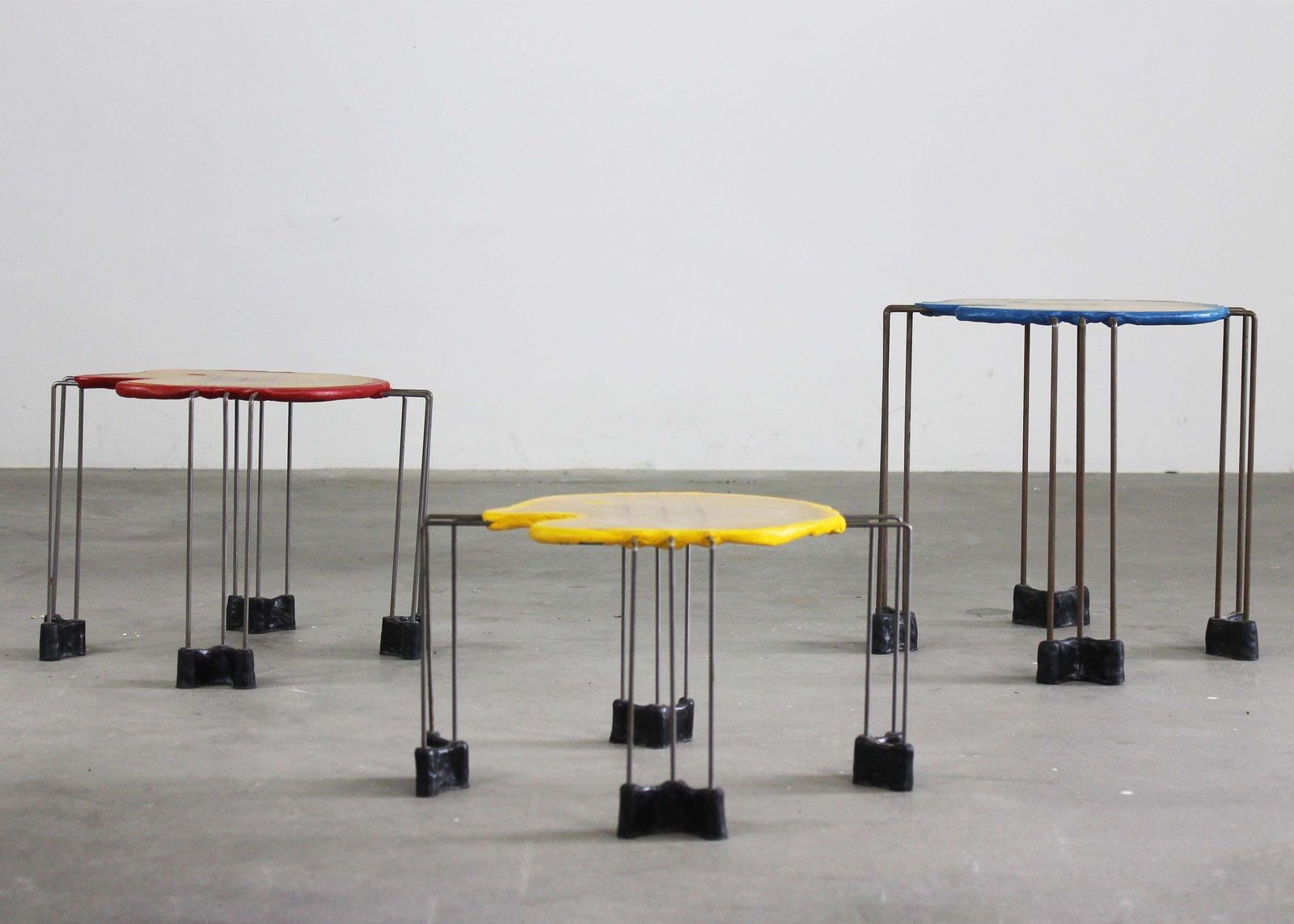 Gaetano Pesce Set Of Three Nesting Play Tables In Resin By Fish Design 1999 photo for sale