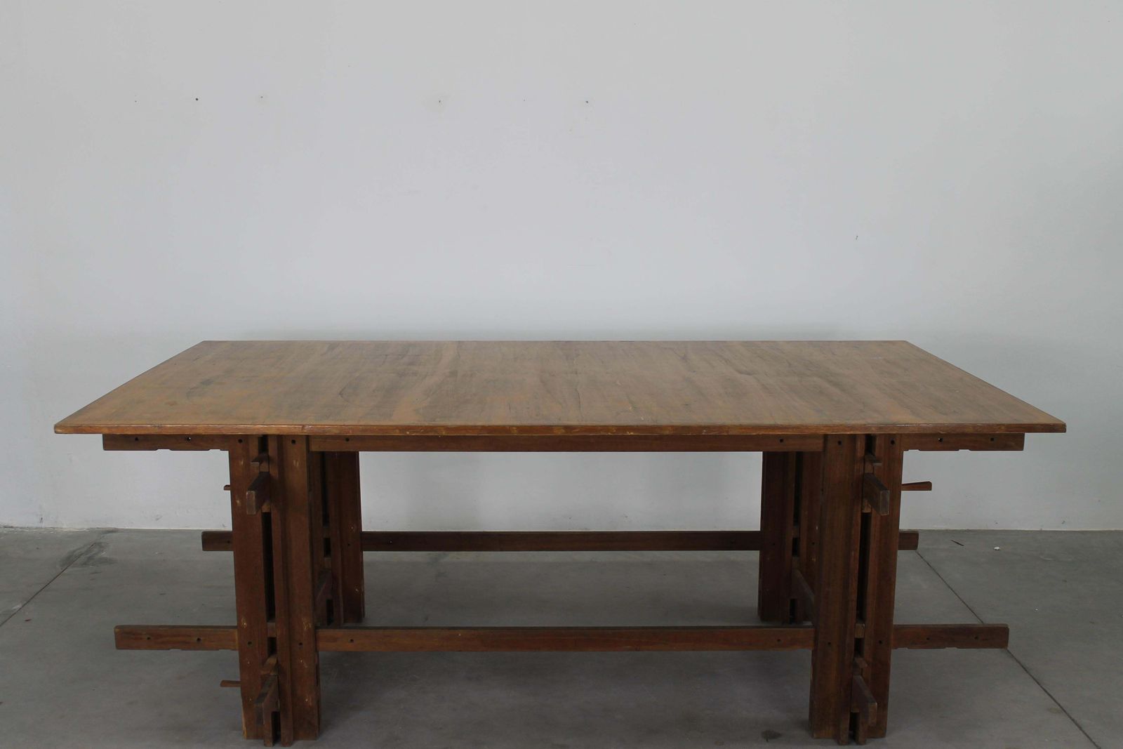 Giuseppe Rivadossi High Table In Oak Wood By Officina Rivadossi 1970s photo Furniture
