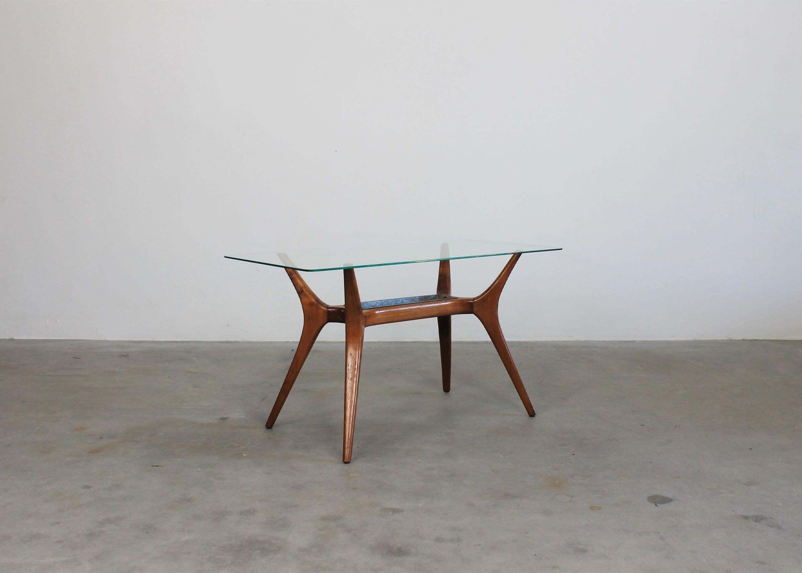 Gio Ponti Occasional Table In Wood And Glass By Figli Di Amedeo Cassina 1950s photo furniture