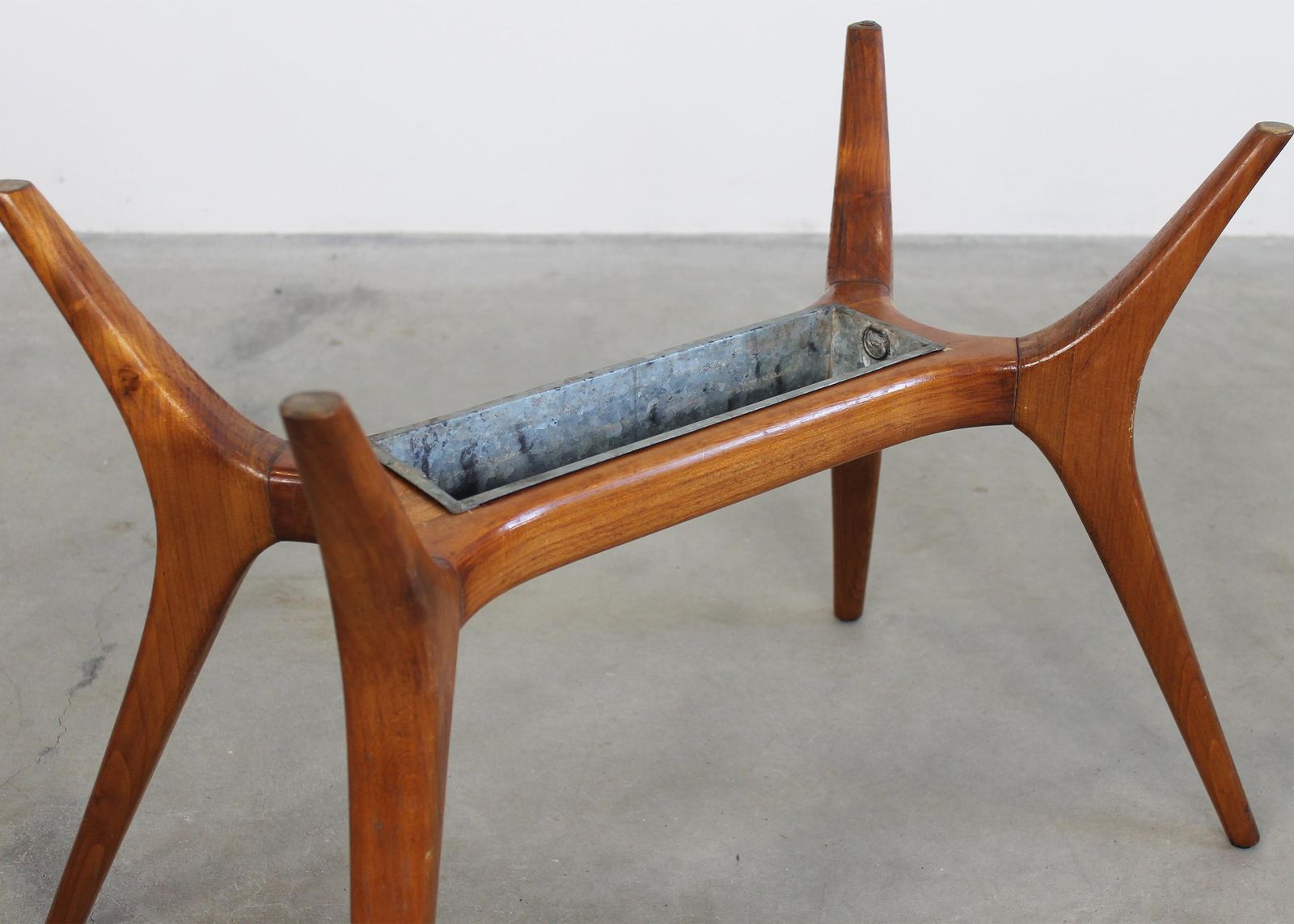 Gio Ponti Occasional Table In Wood And Glass By Figli Di Amedeo Cassina 1950s photo vintage