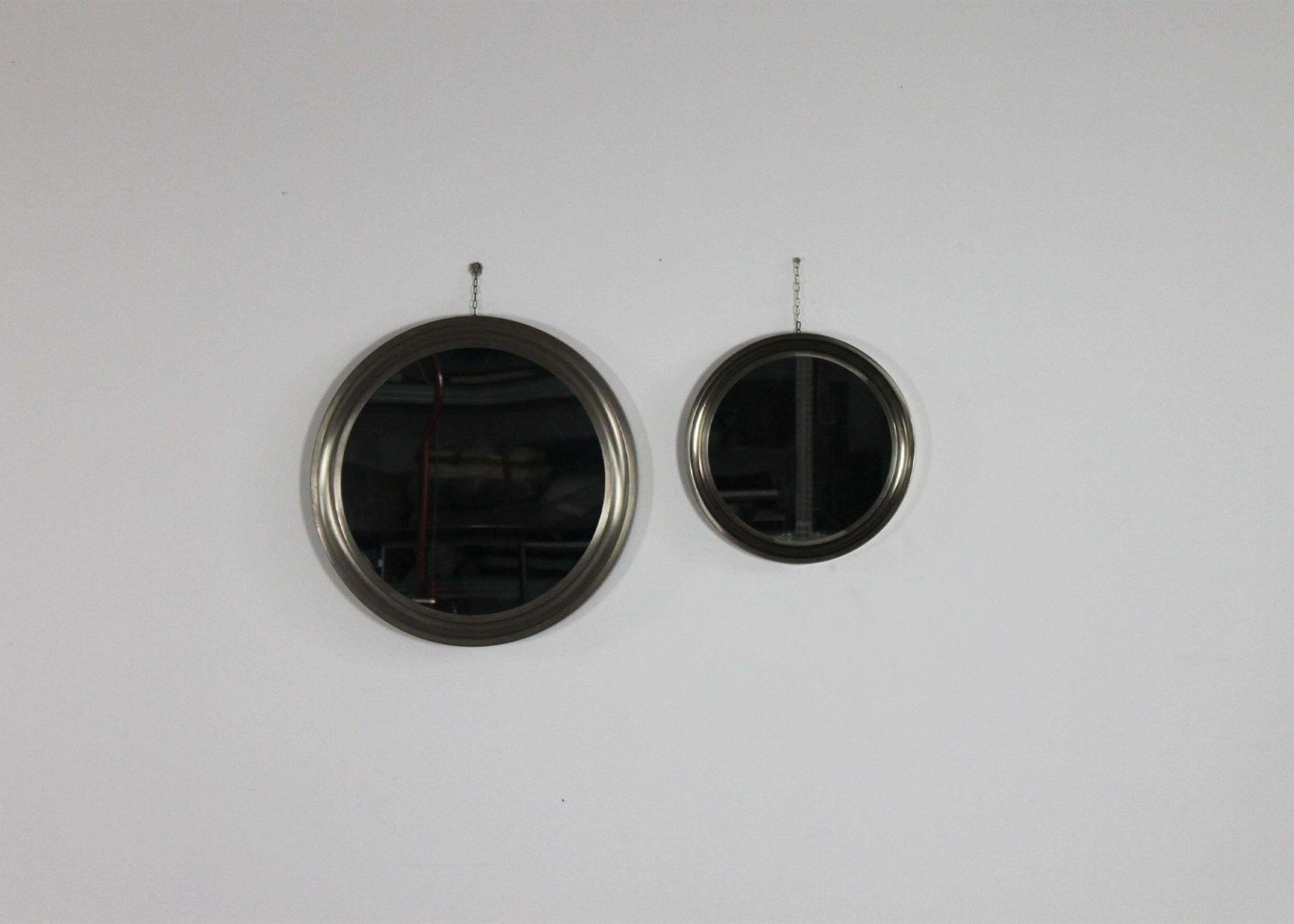 Sergio Mazza Set Of Two Narciso Wall Mirrors With Brass Frame By Artemide 1960s photo furniture