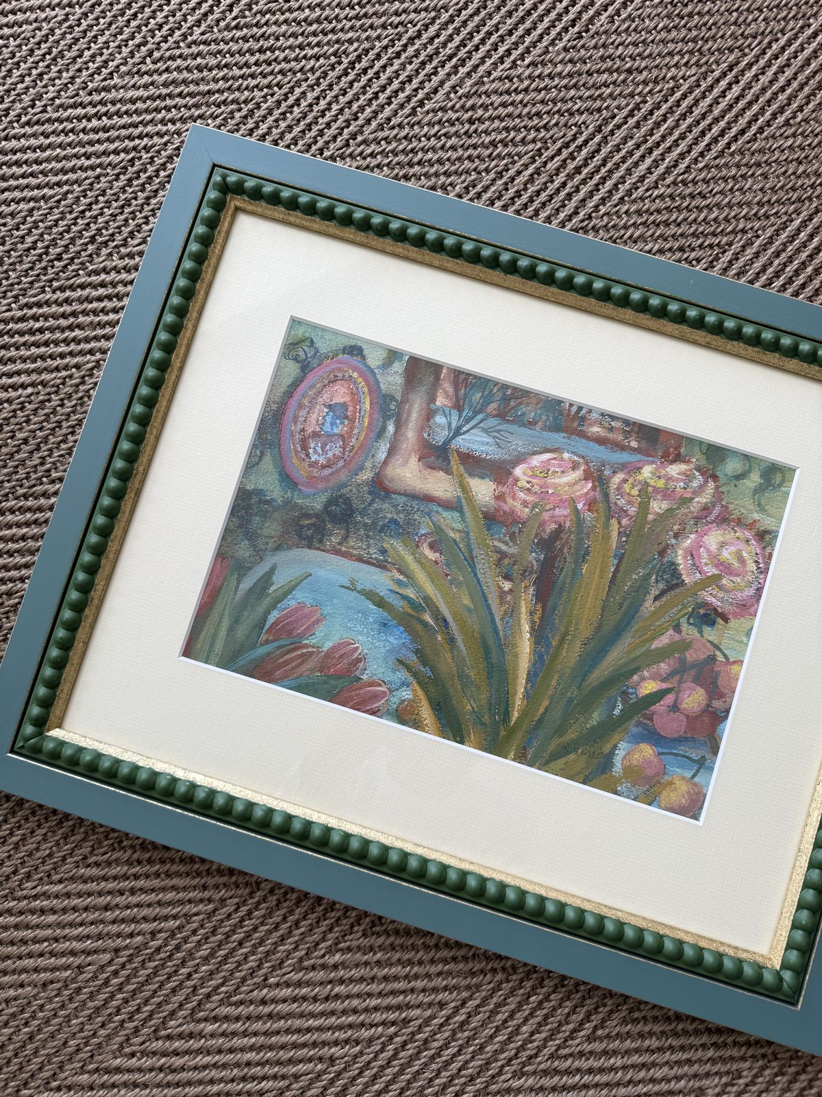 20th Century Swedish Gouache Painting photo for sale