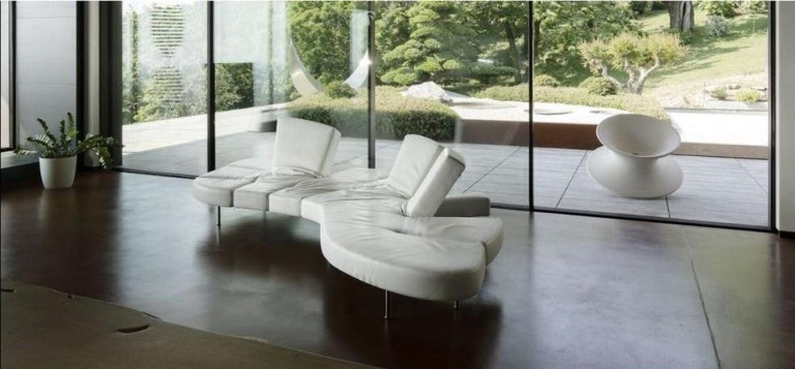 Francesco Binfaré Flap Sofa Or Daybed In White Leather By Edra 2000s Italy photo buy