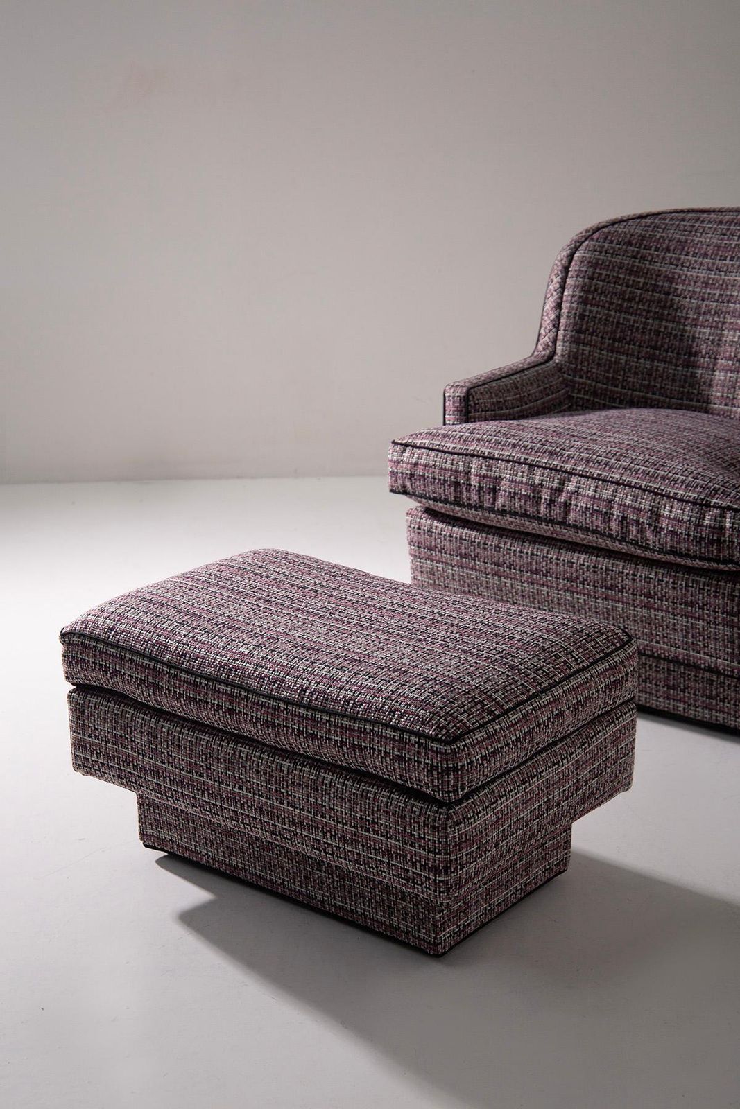 Hollywood Regency Style Armchair And Ottoman Set photo Furniture