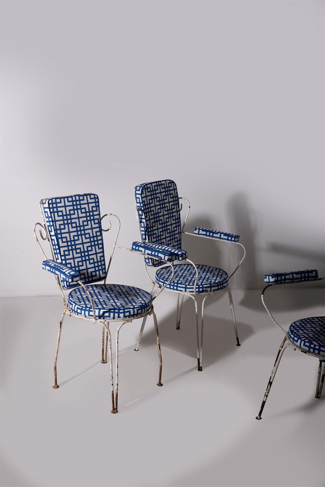3717.0 Italian Set Of Four Vintage Garden Chairs photo