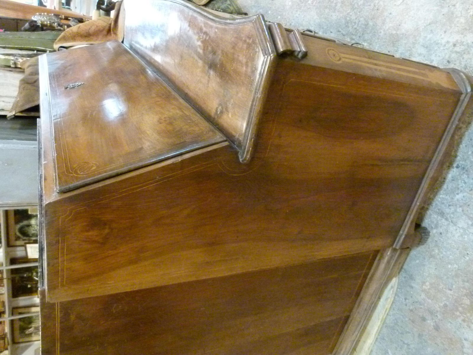 Walnut Secretary In Louis XVI Style photo vintage