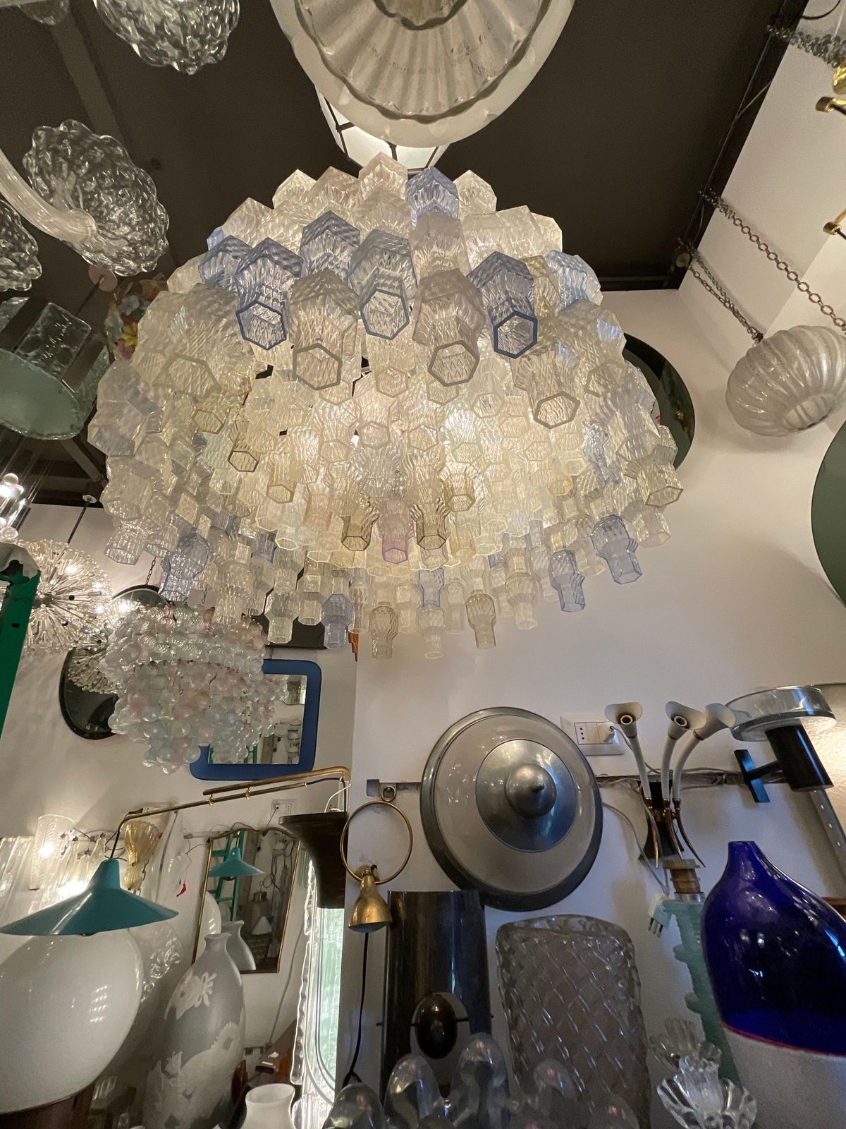photo furniture Seguso    Chandelier Murano Glass . Italy 1950