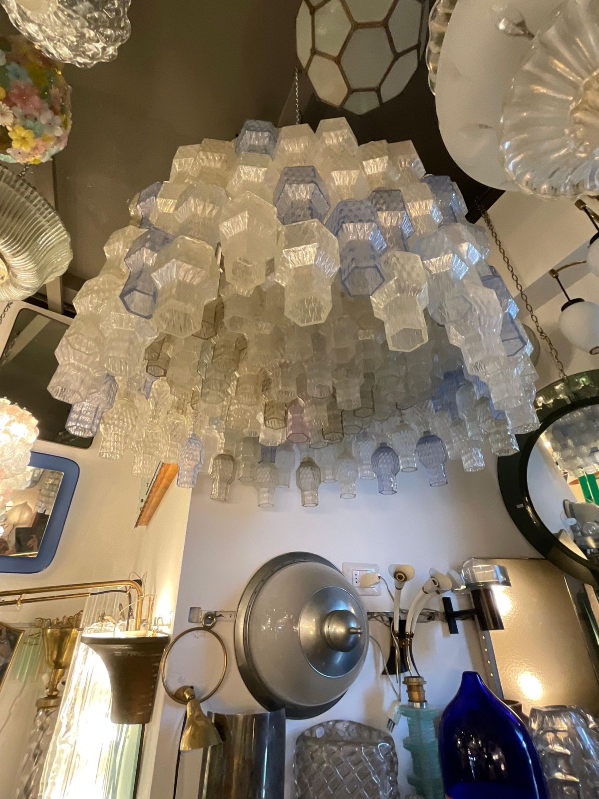 photo vinterior Seguso    Chandelier Murano Glass . Italy 1950