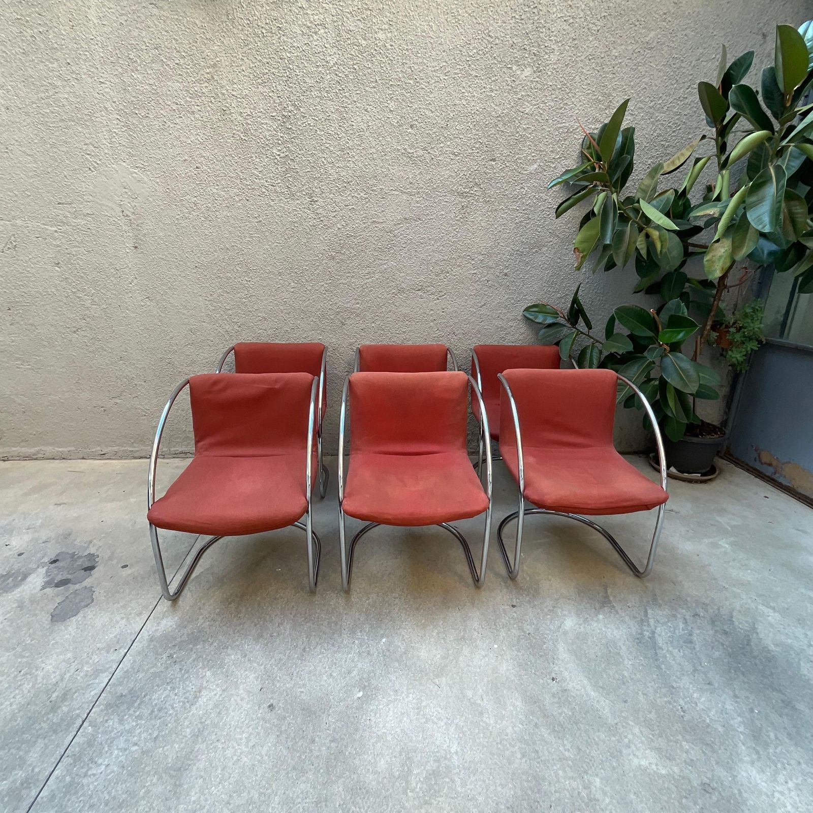 photo buy Giovanni Offredi   Saporiti   Set 6 Sedie Mod. Lens   Made In Italy 1960.