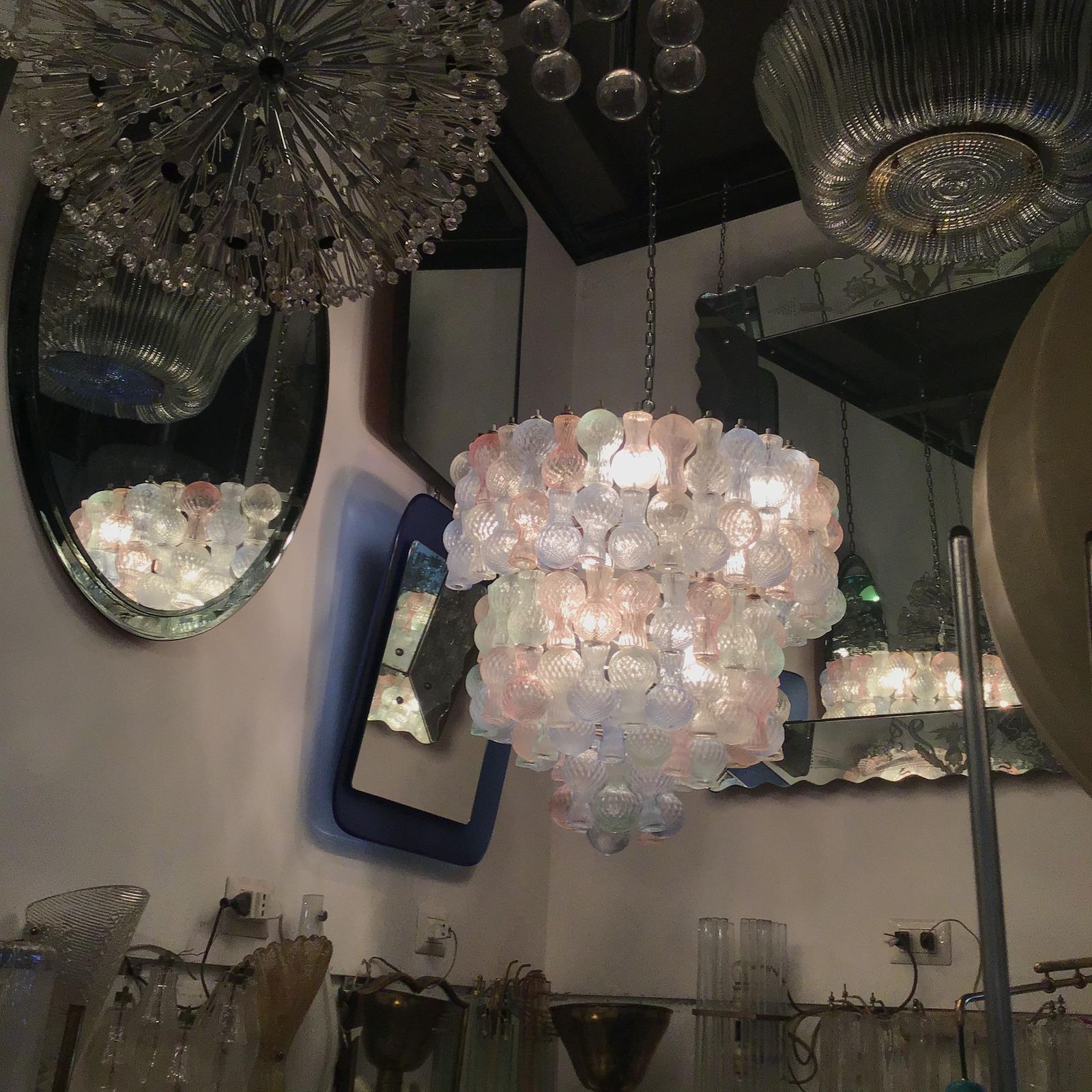 Seguso    Chandelier Murano Glass   Made In Italy 1950. photo vinterior
